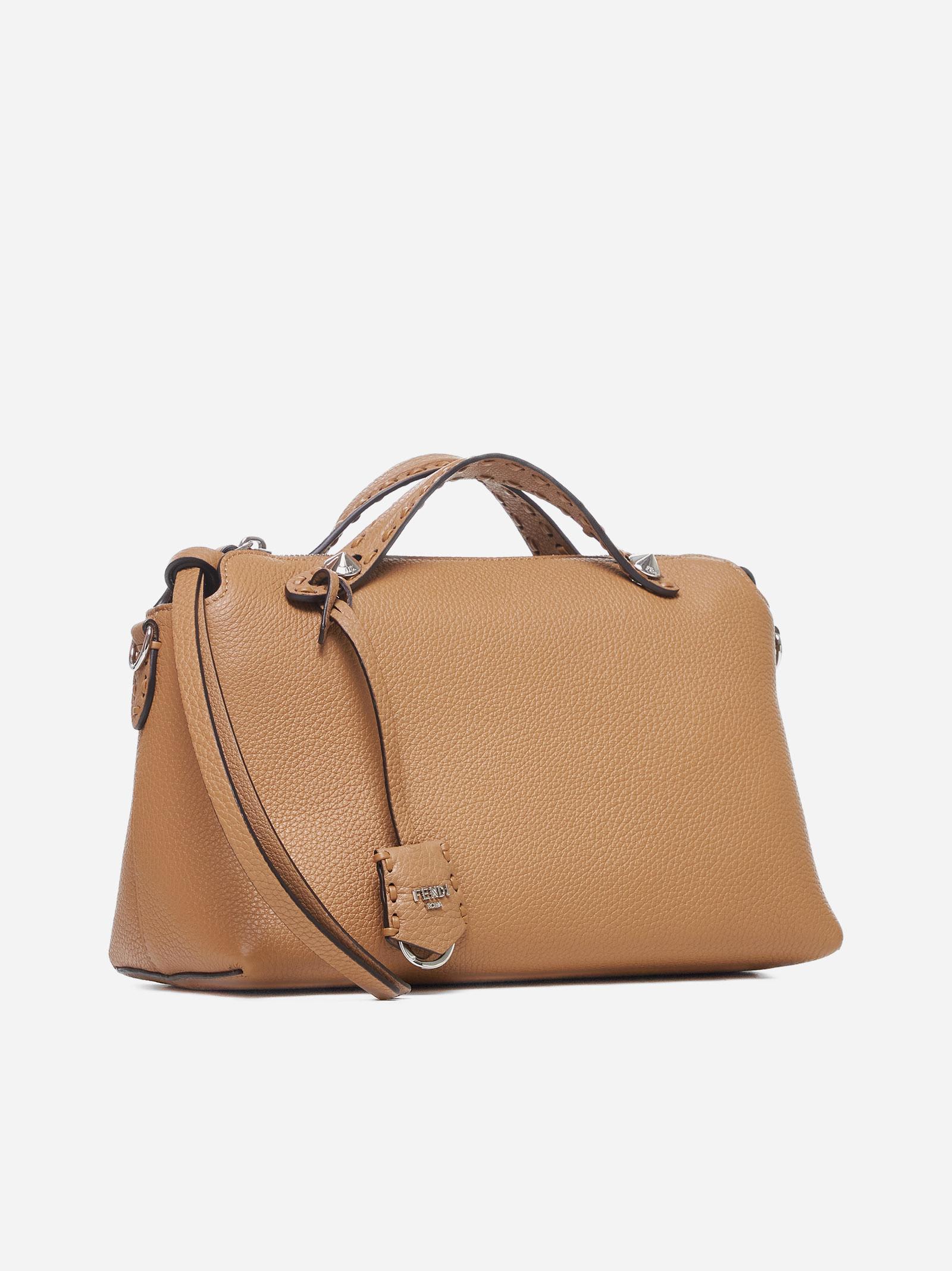 Shop Fendi By The Way Leather Medium Bag In Cappuccino