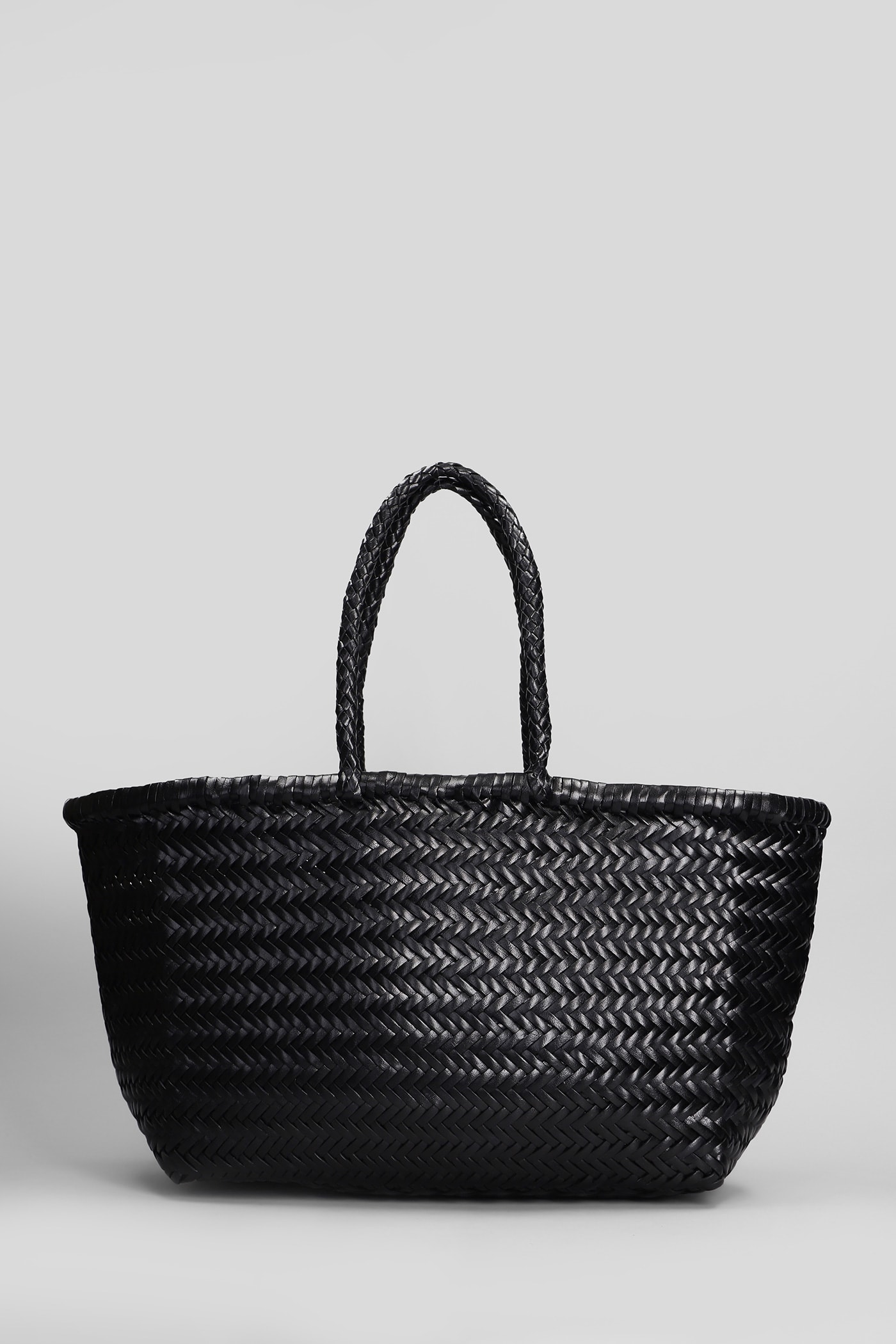 Shop Dragon Diffusion Bamboo Triple Jump Tote In Black Leather