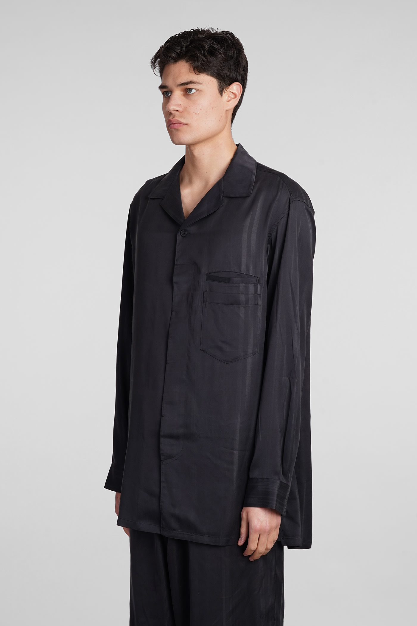 Shop Y-3 Shirt In Black Polyamide Polyester