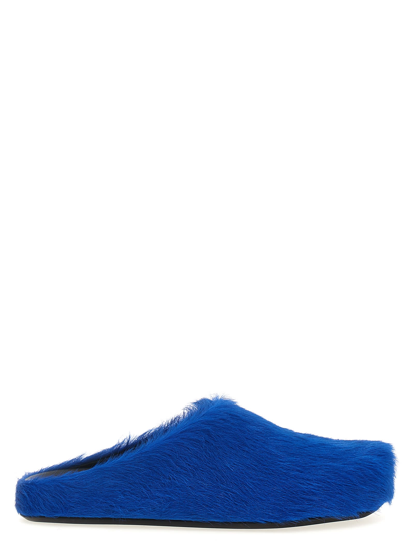 Shop Marni Fussbett Sabots In Mazarine Blue