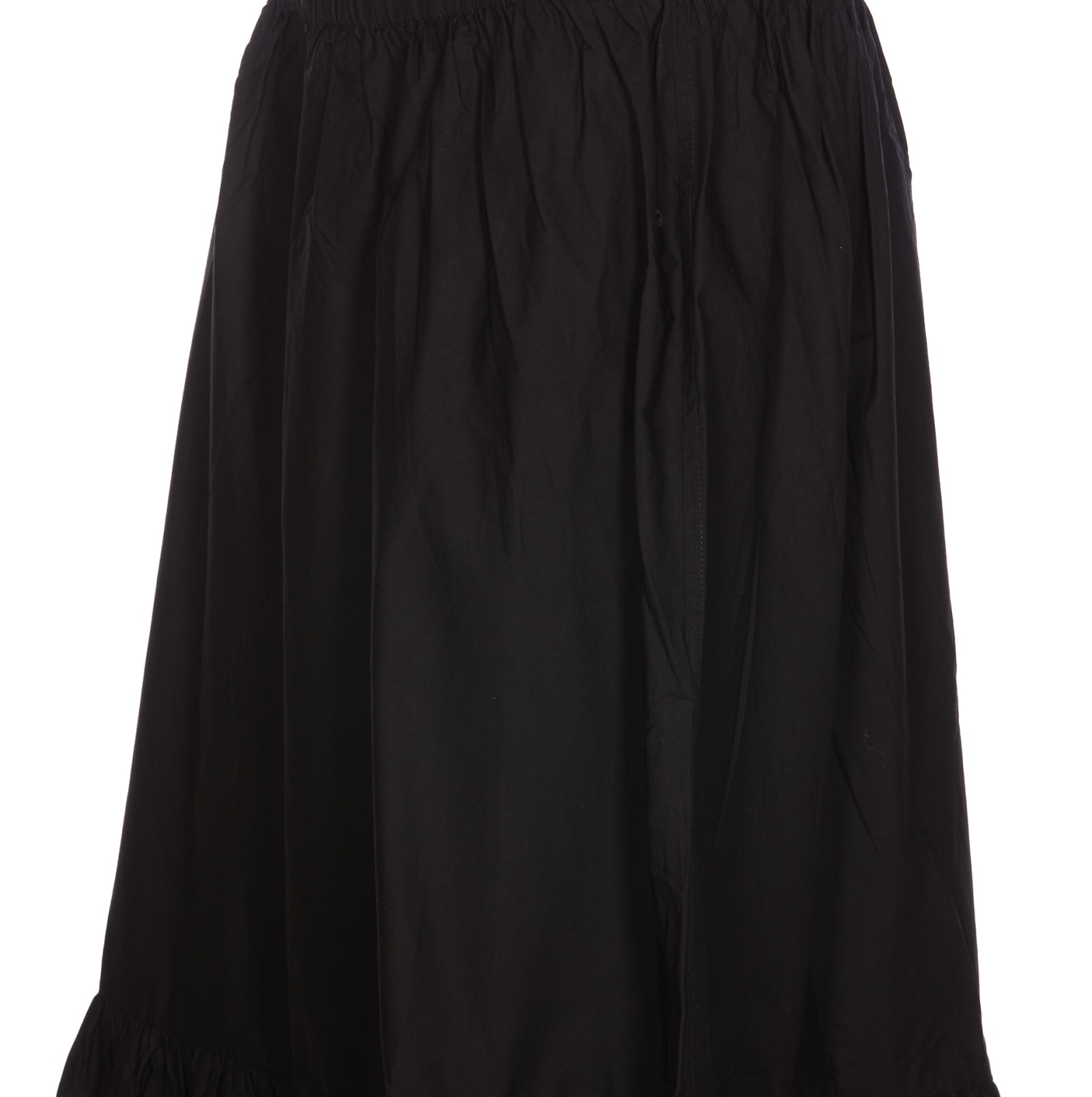 Shop Ganni Maxi Flounce Skirt In Black