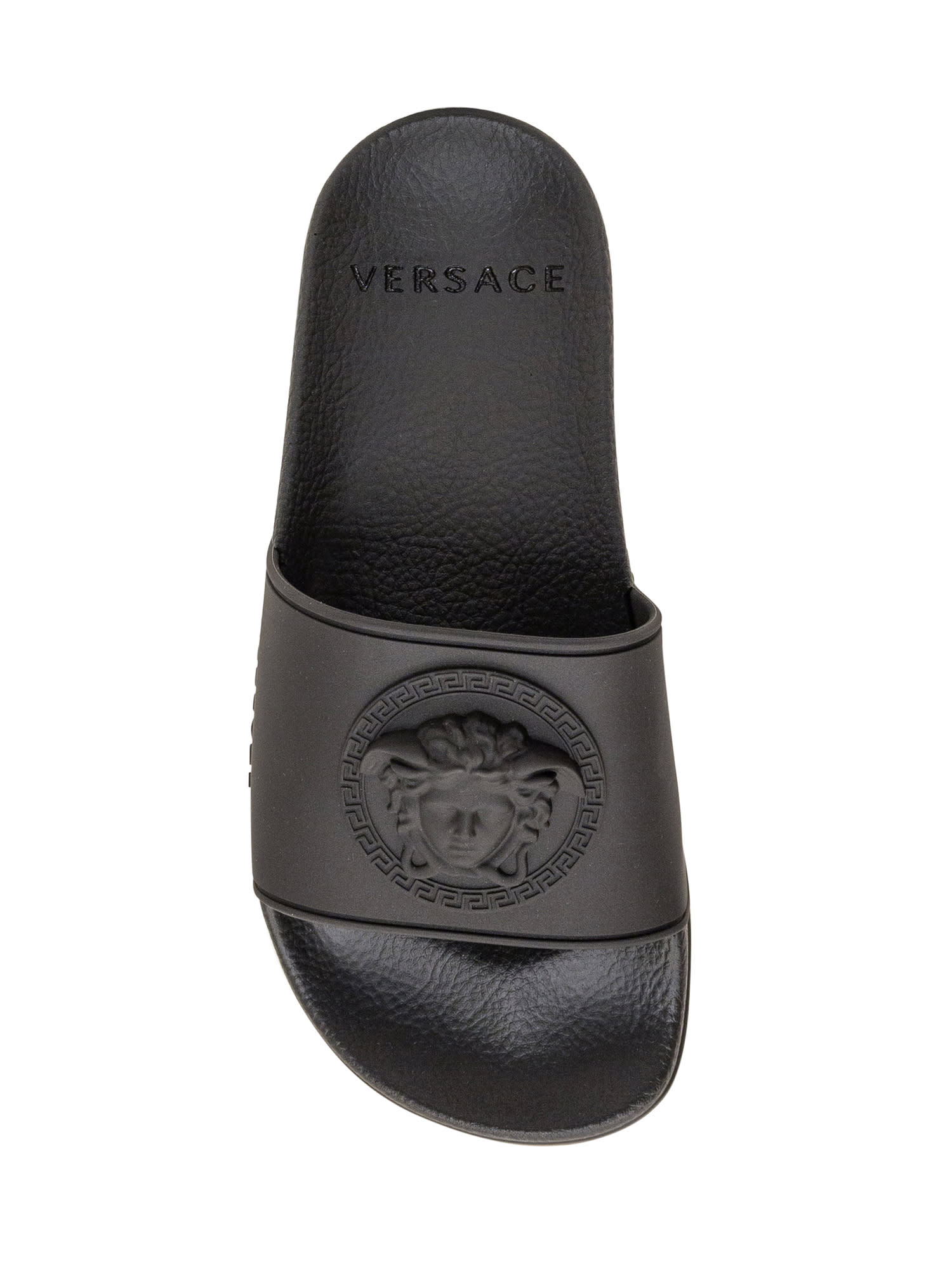 Shop Young Versace Medusa Rubber In Nero