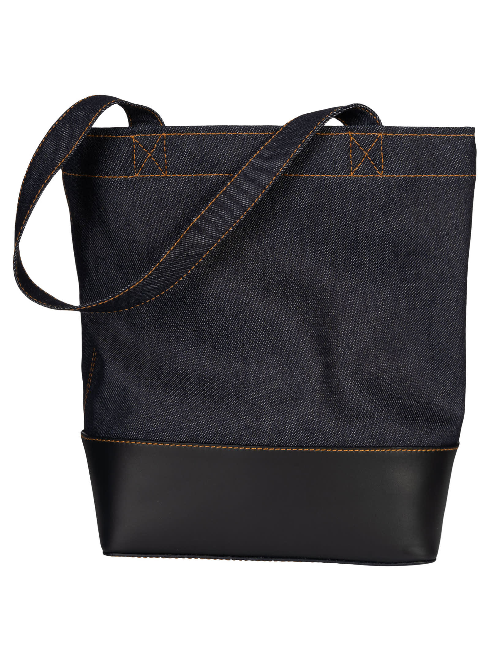 Apc Entire Studios Black Cotton Oversize T-shirt In Blue