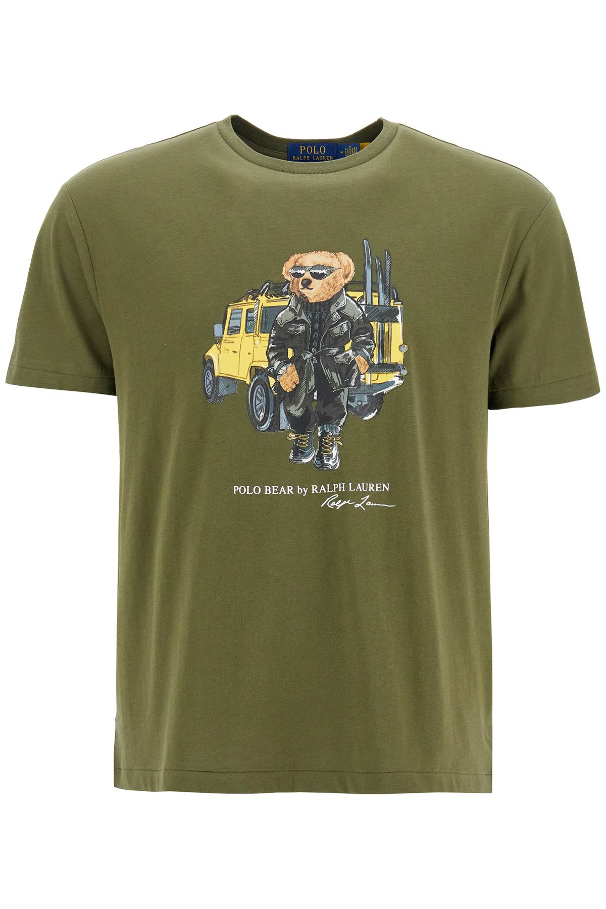 Polo Ralph Lauren Classic Fit Polo Bear T-shirt In Cr24 New Olive Defender Bear (green)