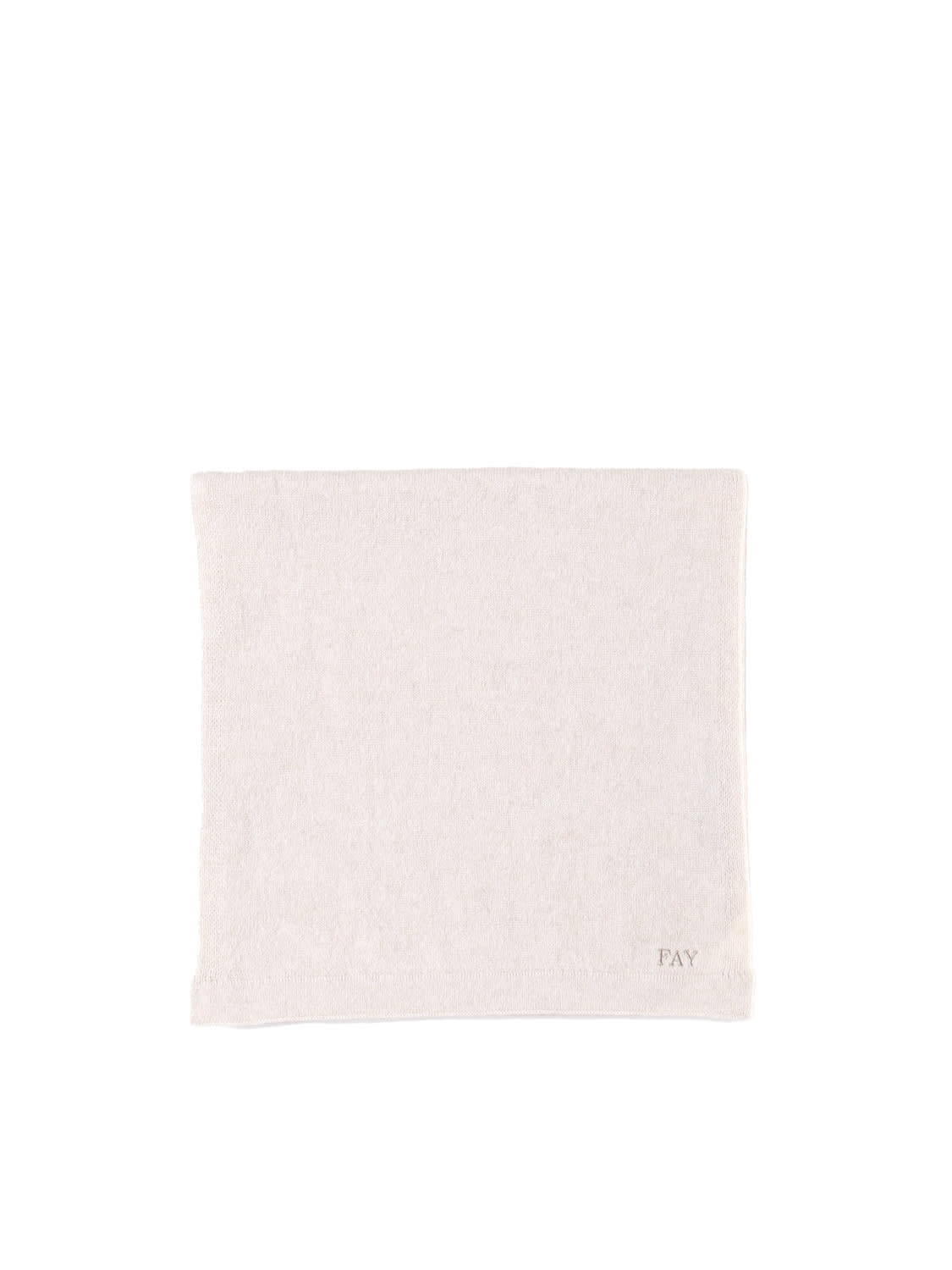 Shop Fay Scarf In Shaved Wool With Little Logo Sign In White