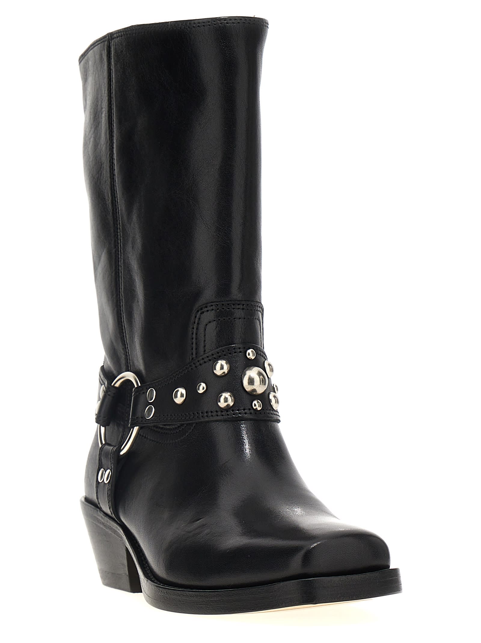 Isabel Marant Antya Low Heels Ankle Boots In Black