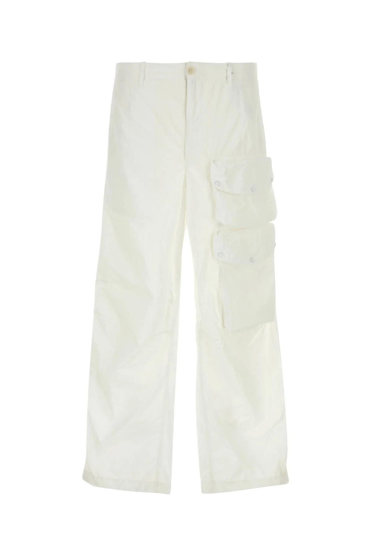 Shop Ten C White Nylon Cargo Pant