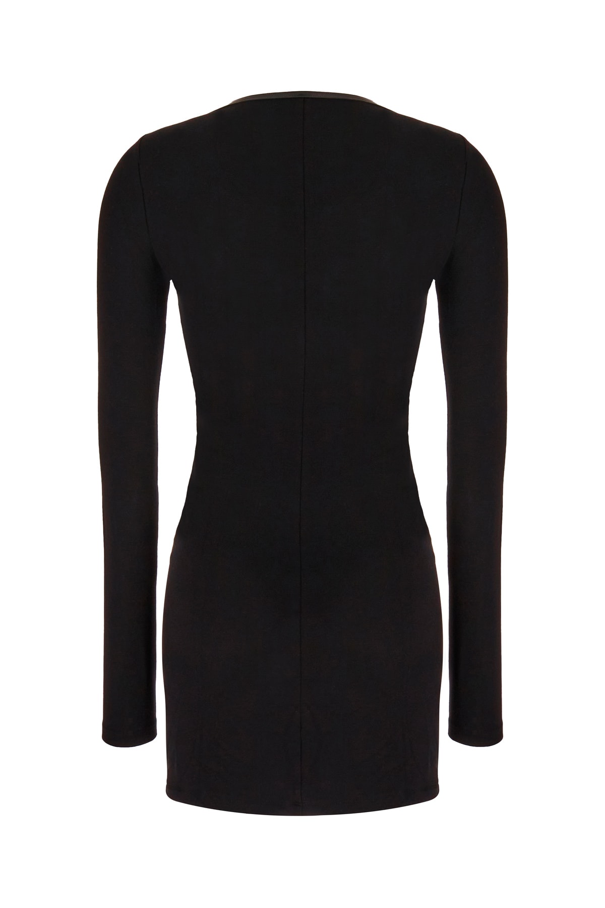 Shop Ambush Black Stretch Viscose Mini Dress In 1000