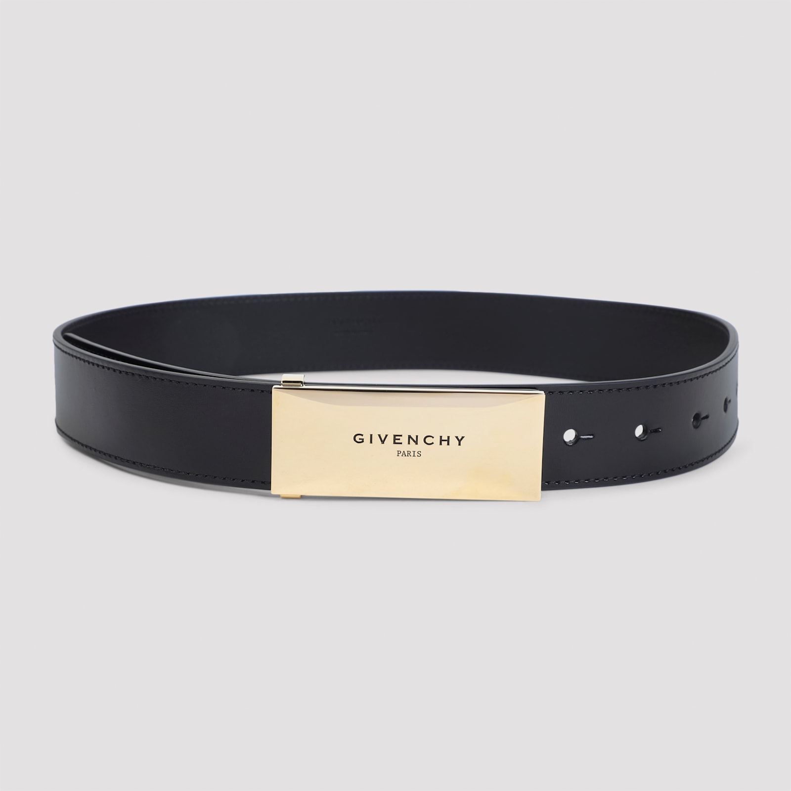 Givenchy Metal Plaque Belt In Black