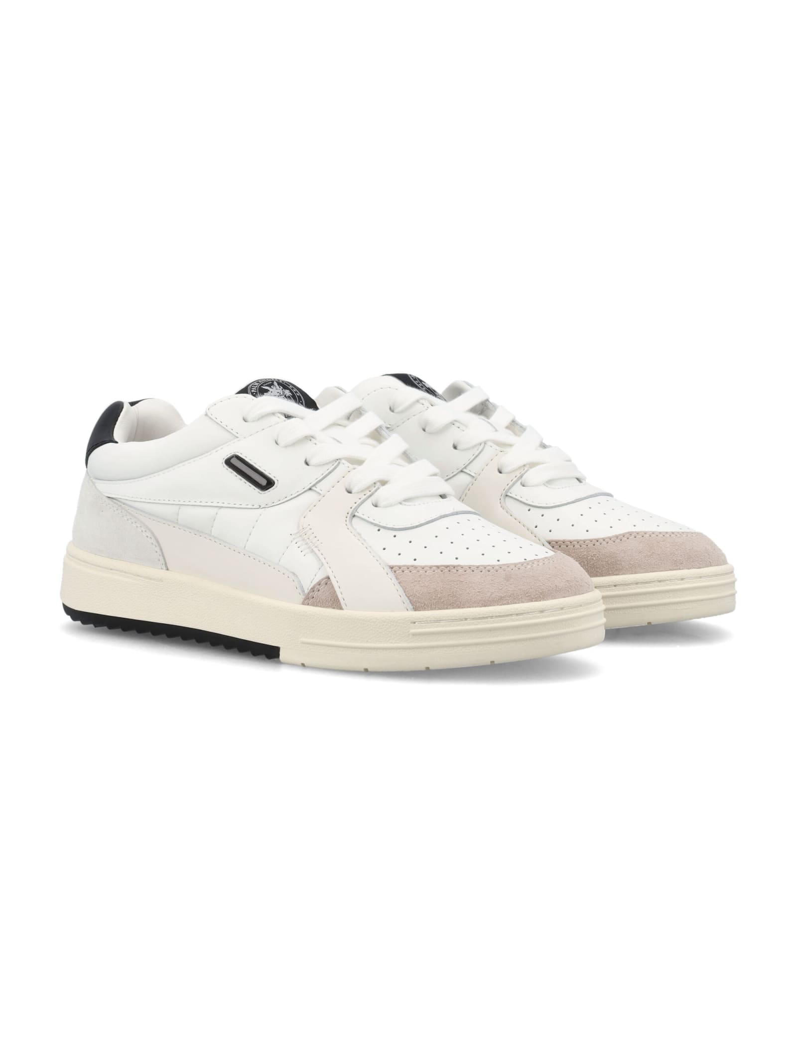Shop Palm Angels Palm University Sneakers In Bianco/nero