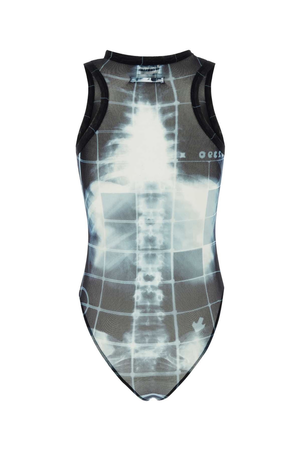 JEAN PAUL GAULTIER PRINTED MESH BODYSUIT