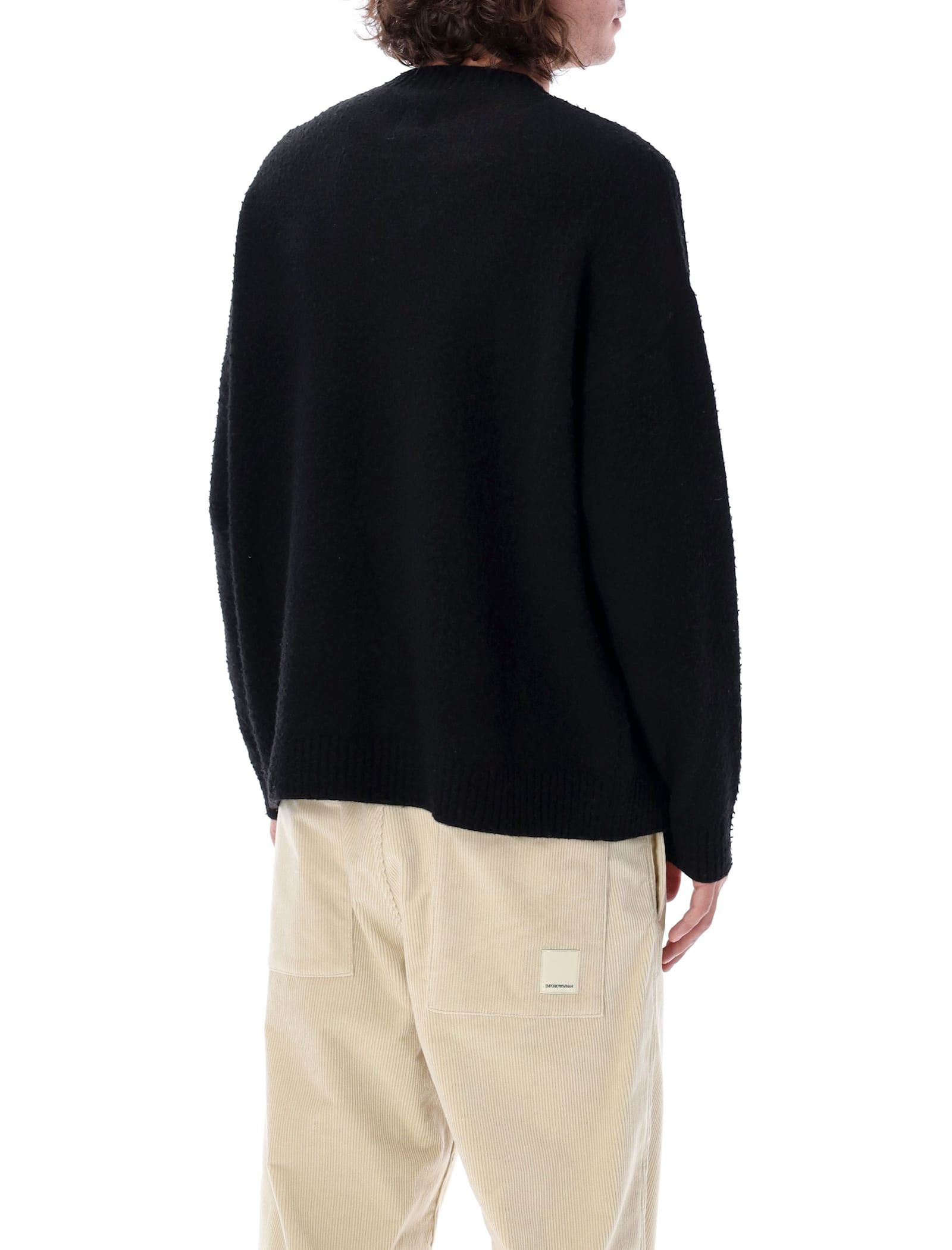 Shop Emporio Armani Logo Sweater In 0999