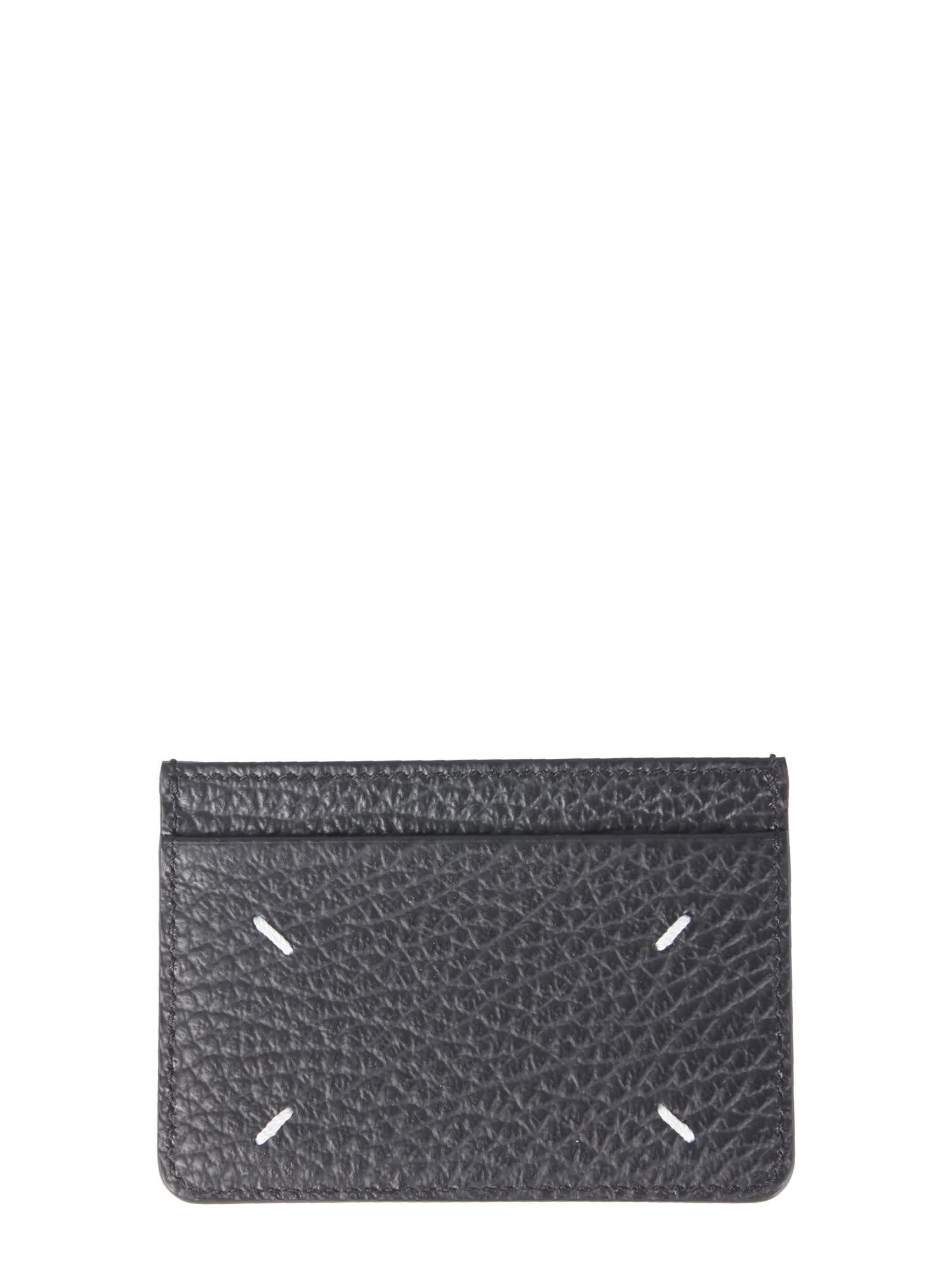 Shop Maison Margiela Card Holder With Four Seams In Black