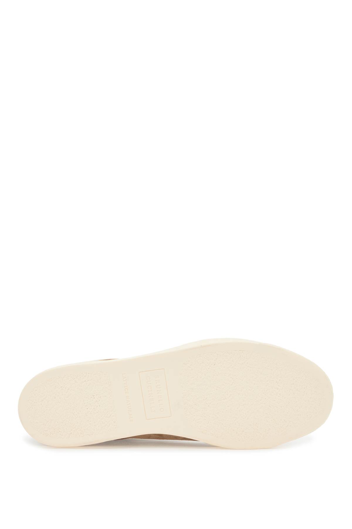 Shop Brunello Cucinelli Suede Sneakers In Six In Noisette (beige)