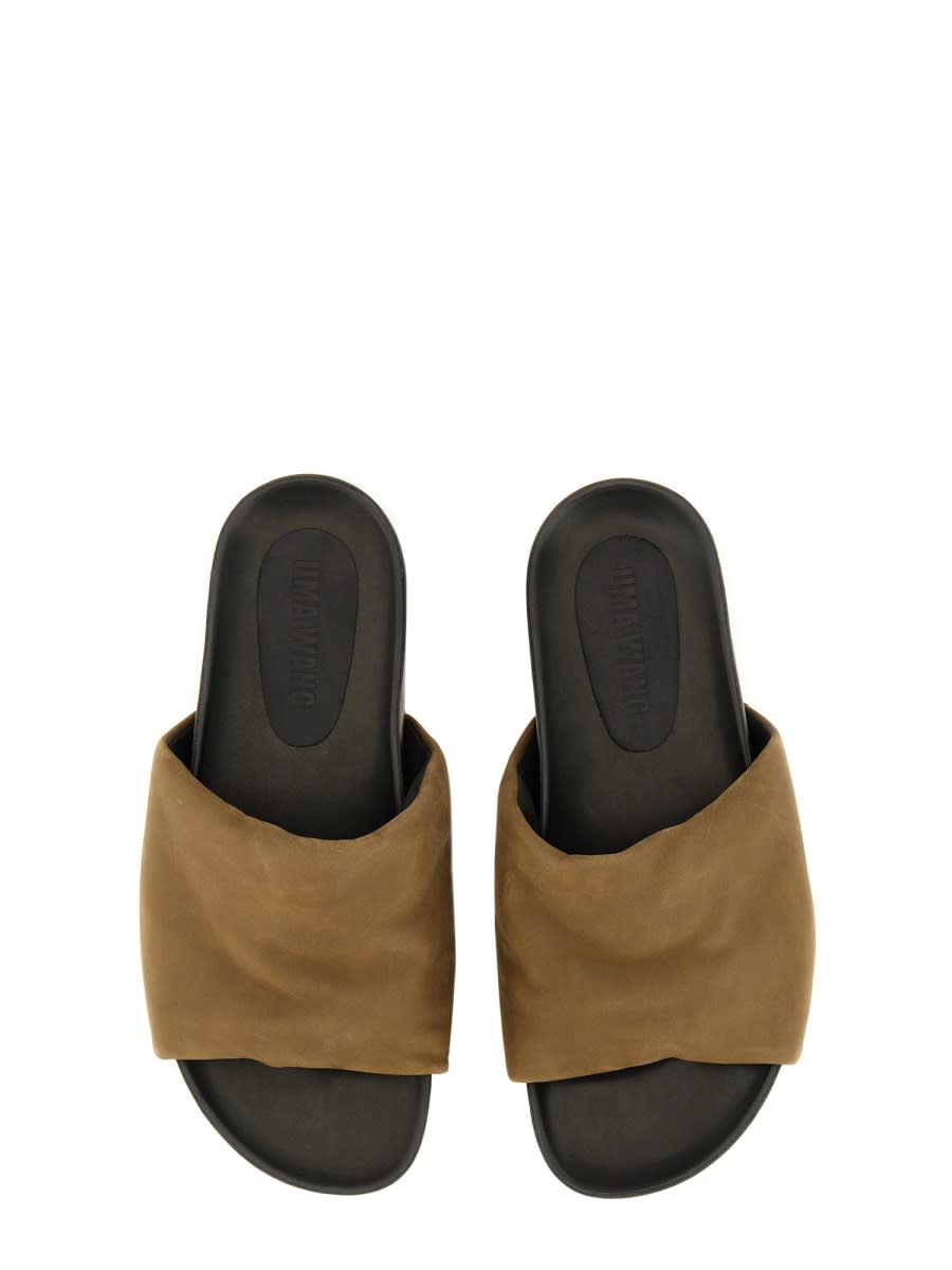 Uma Wang Leather Sandal In Multicolour
