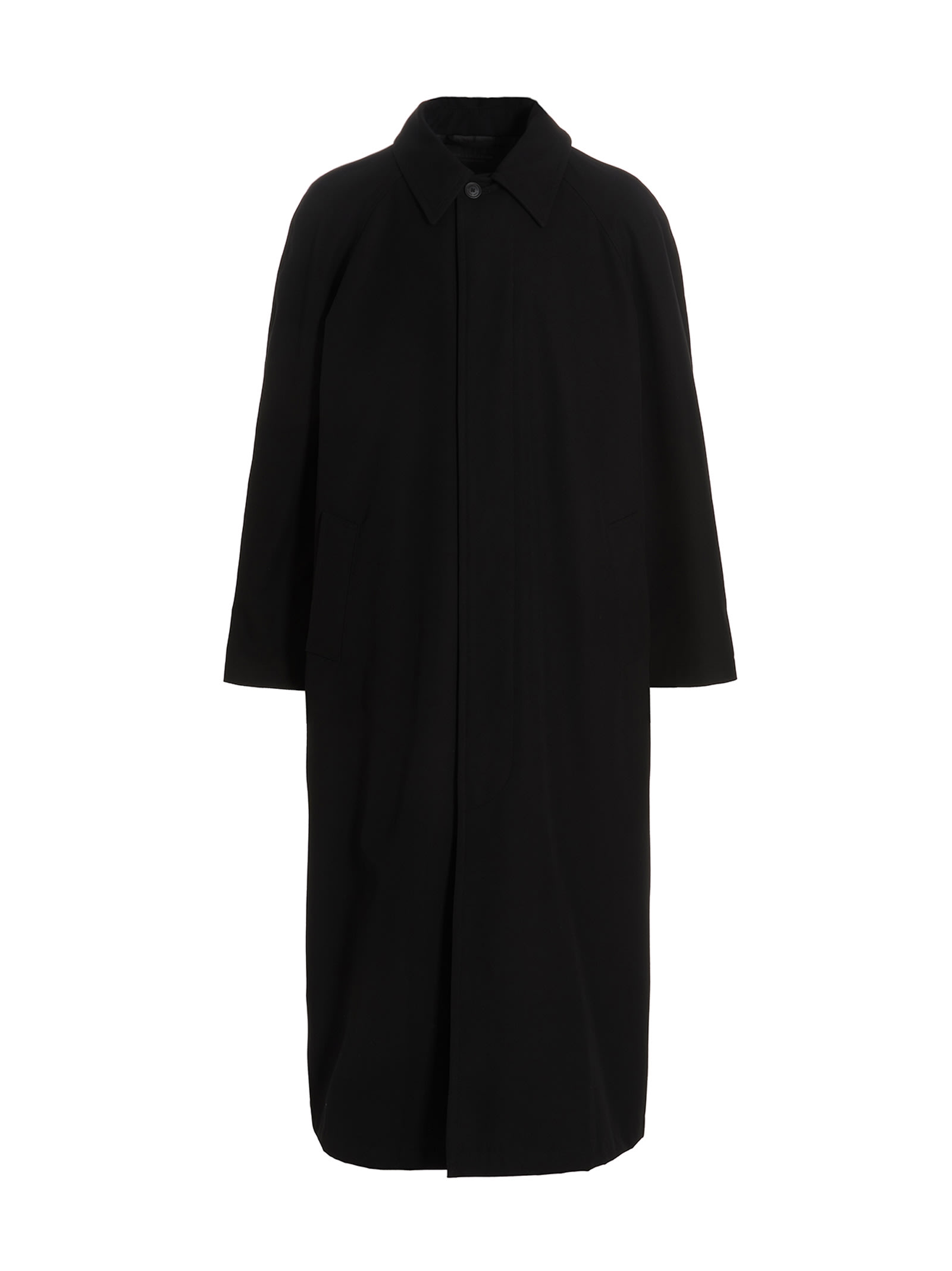 Balenciaga Oversize Trench Coat In Black