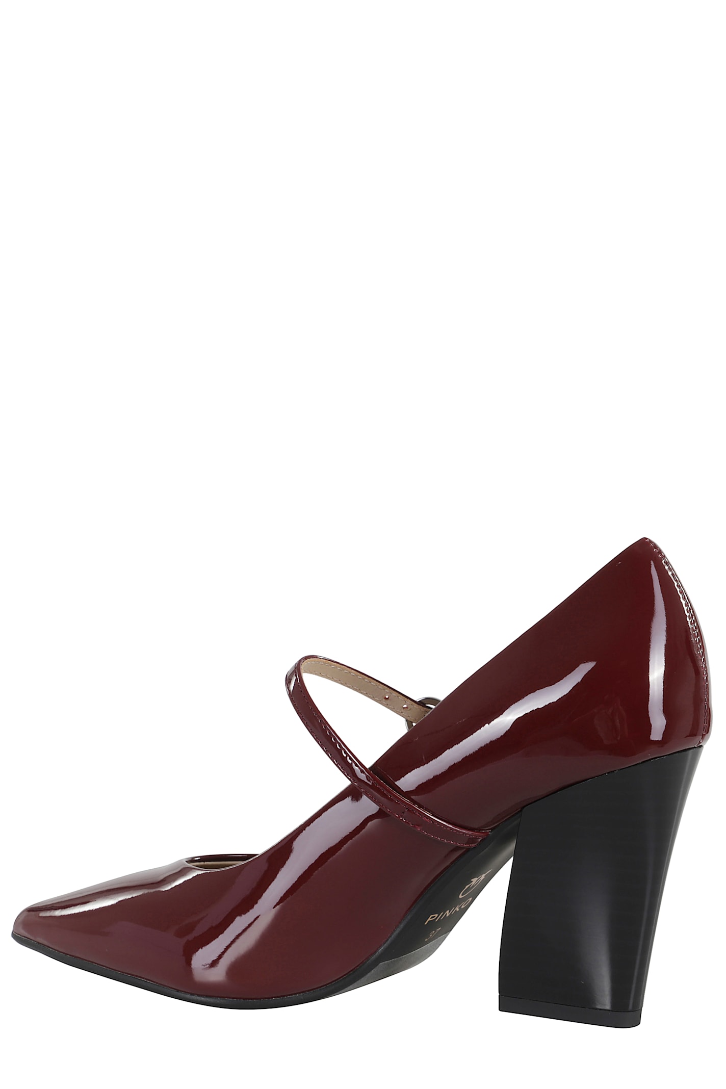 Pinko 80mm Patent Leather Ankle-strap Pumps In Red
