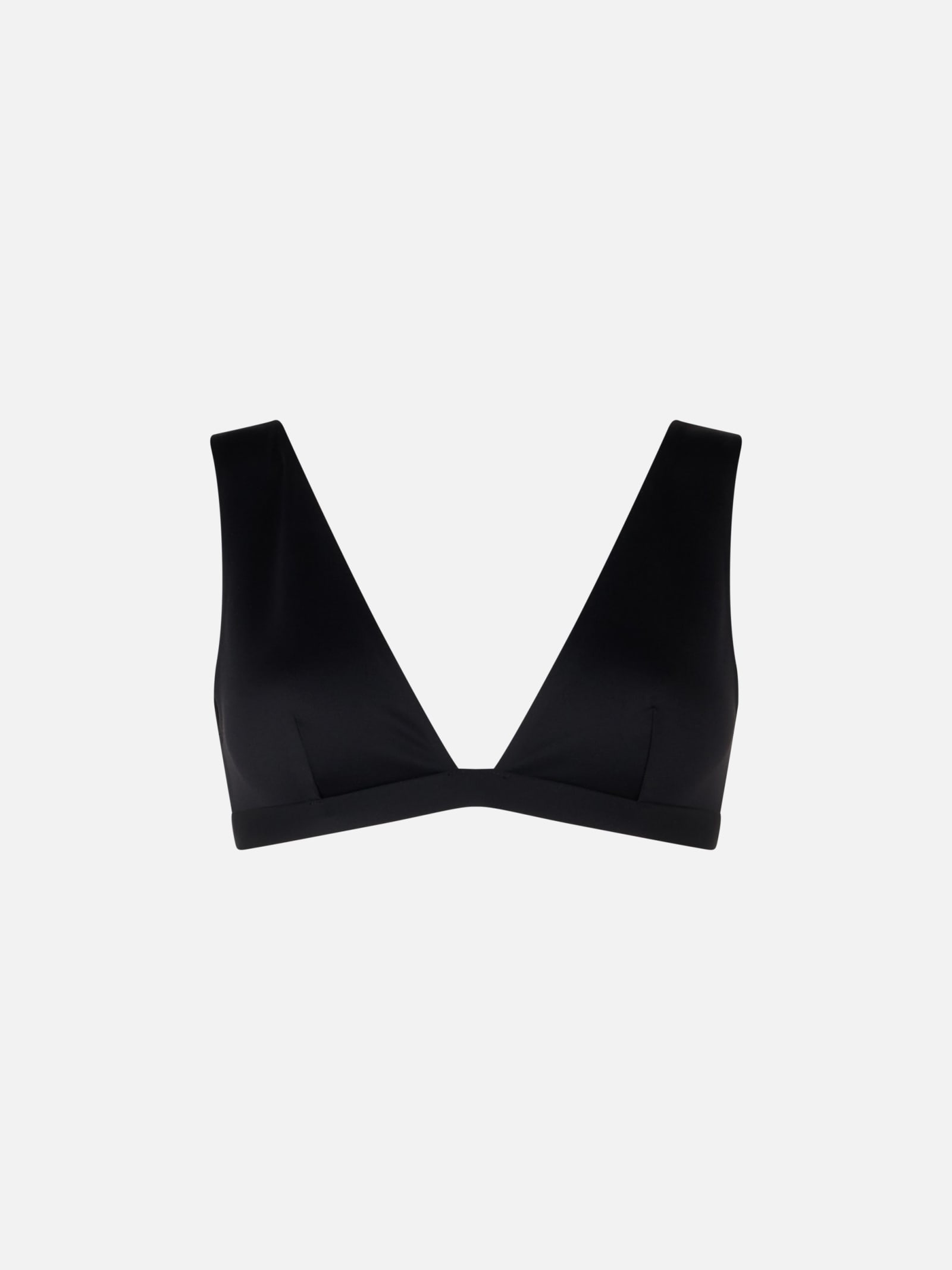 Shop Mc2 Saint Barth Woman Heatsealed Scooped Beach Top Ofelia In Black