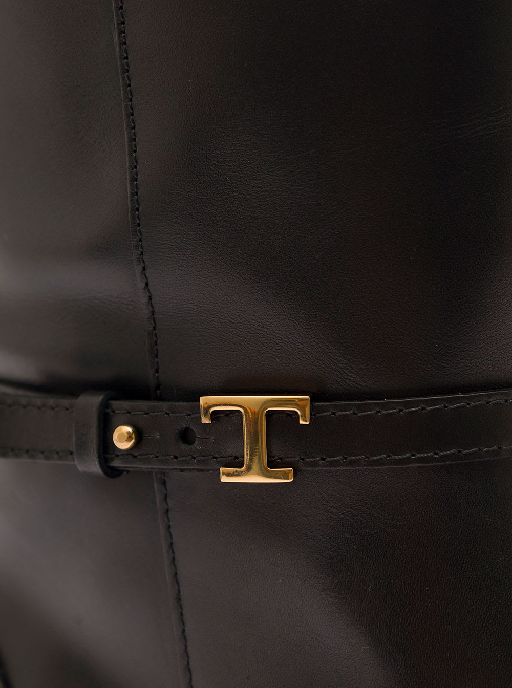 Tod's Black Knee Boots With Logo Detail And Chunky Platform In Leather Woman In Black
