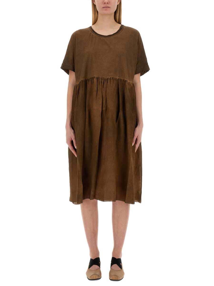 Shop Uma Wang Dress Dana In Brown