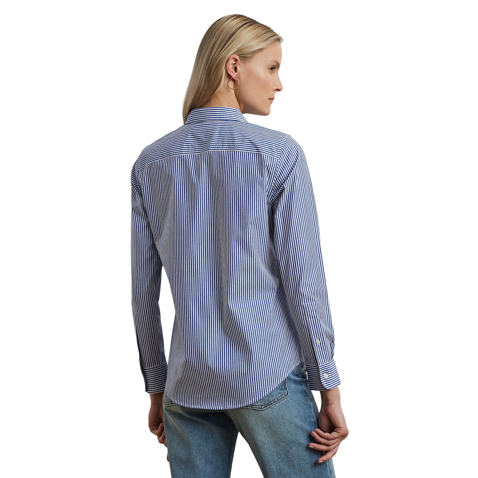 Shop Ralph Lauren Jamelko Long Sleeve Button Front Shirt In Blue White