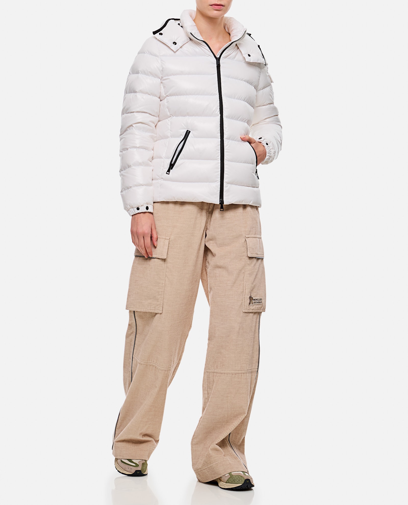 Shop Moncler Cargo Pants In Pink