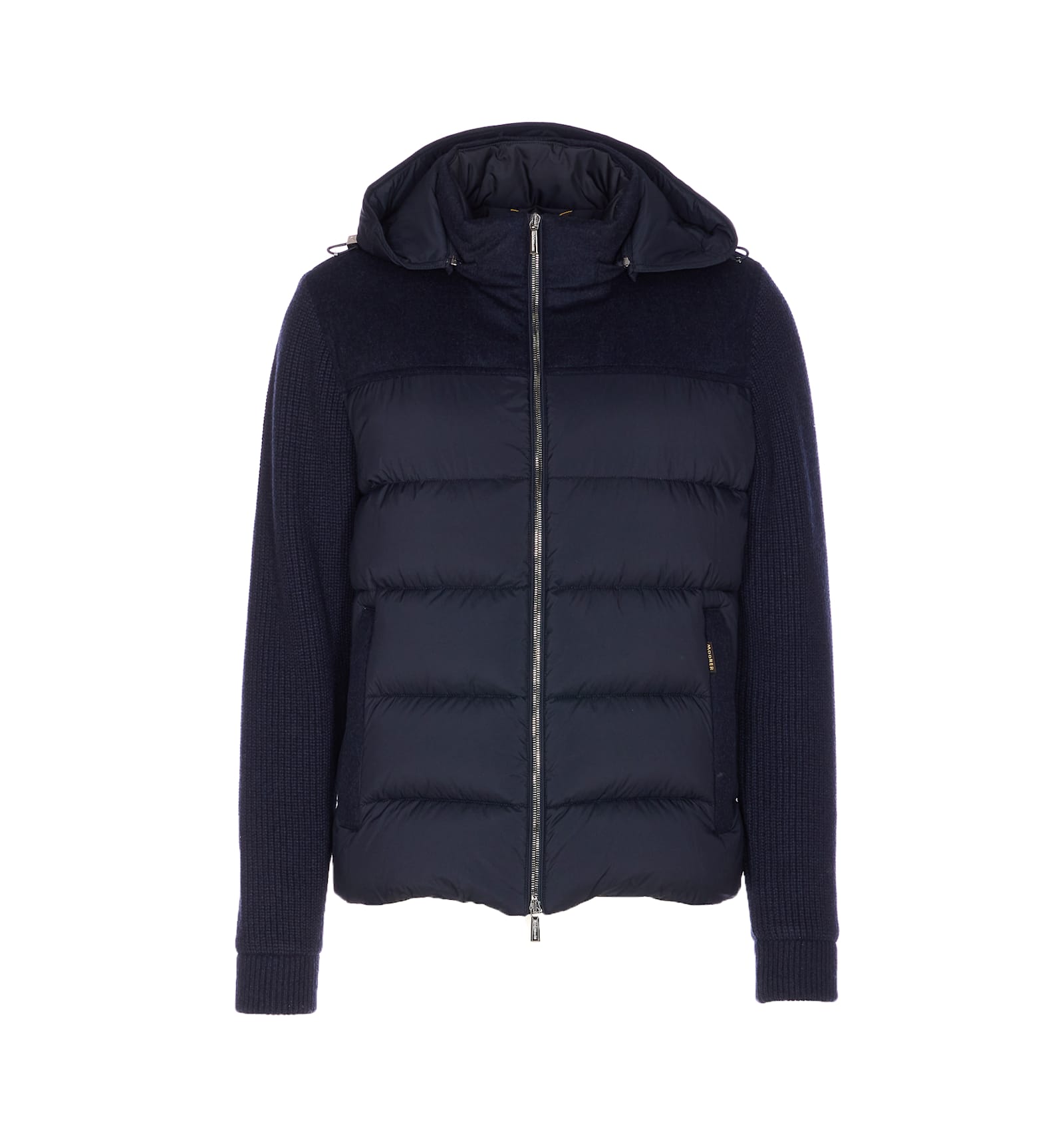 Moorer Hooded Padded Quilted Jacket Sleeves