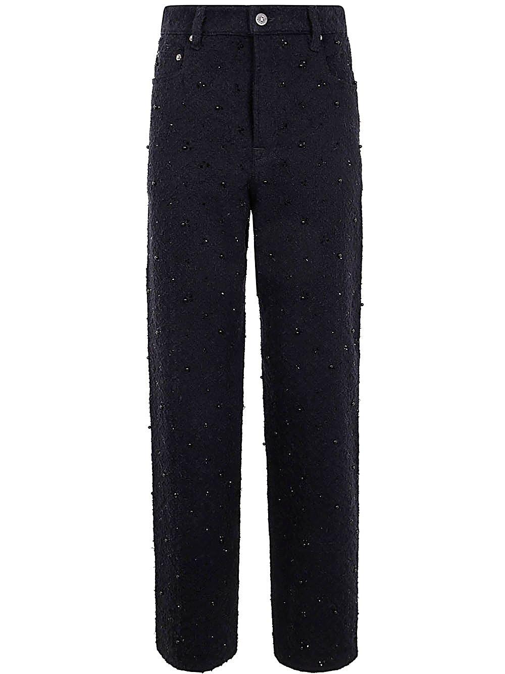 Embellished Tweed Trousers