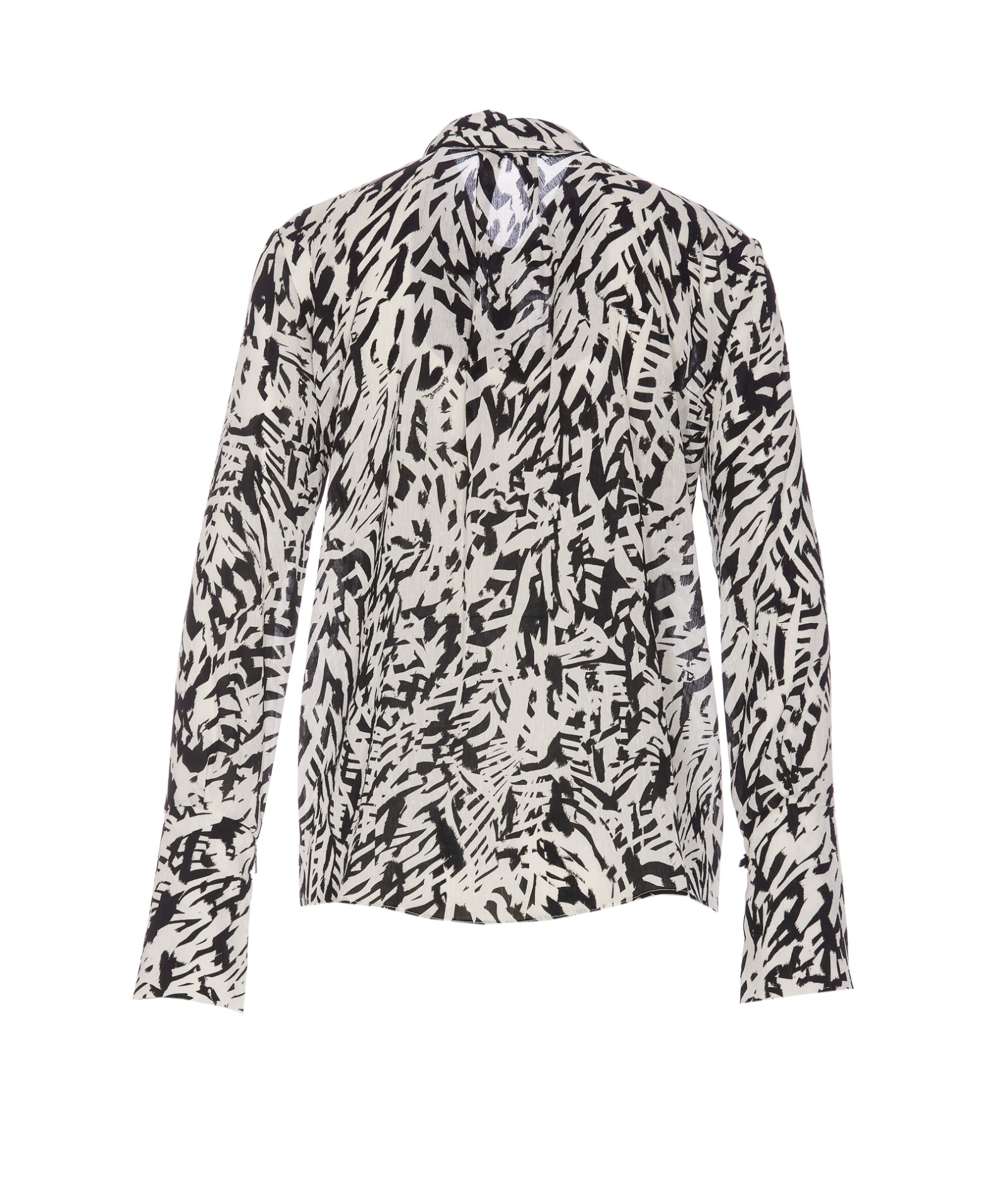 Shop Patrizia Pepe Printed Shirt In Black