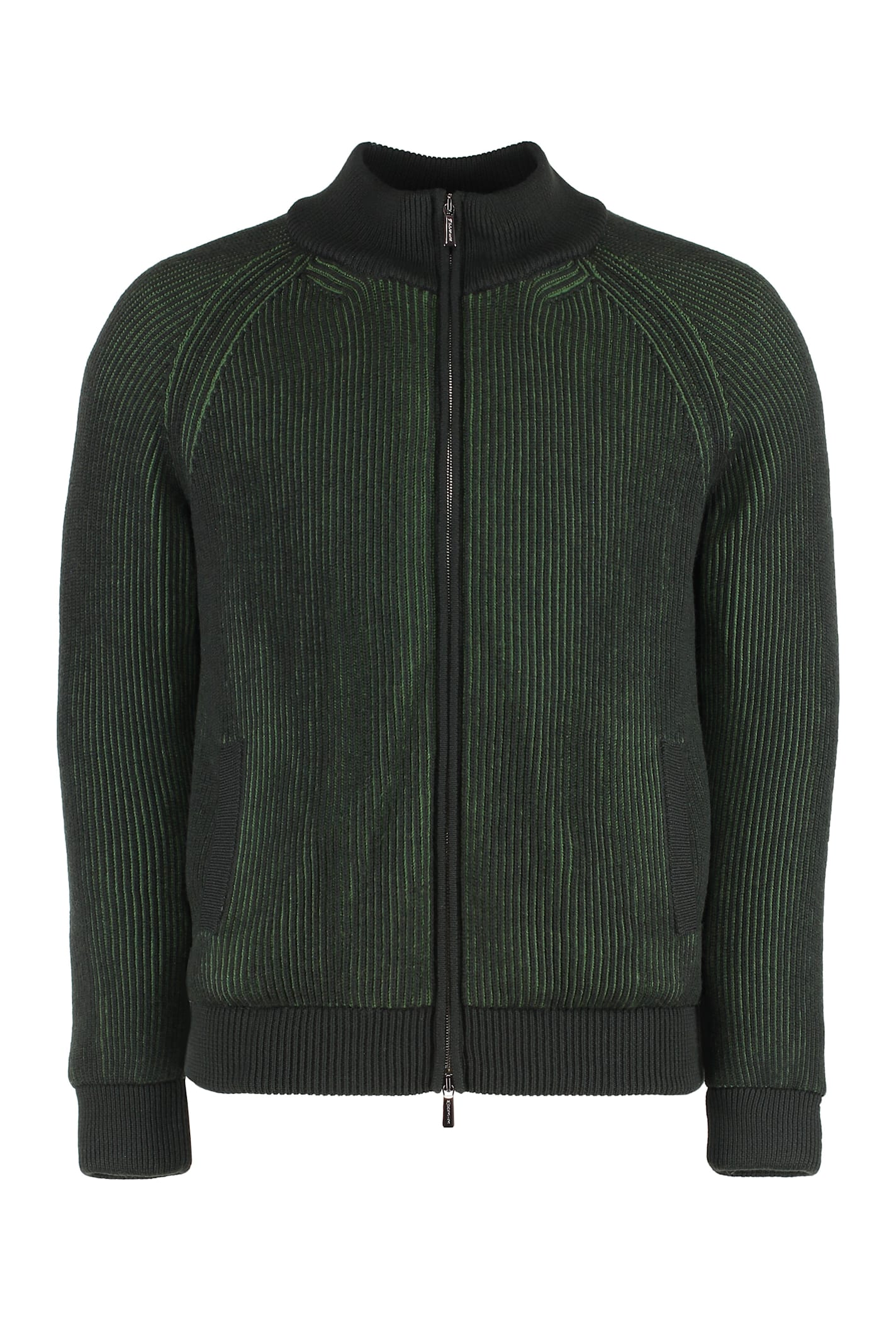 Pelmo High Collar Zipped Cardigan