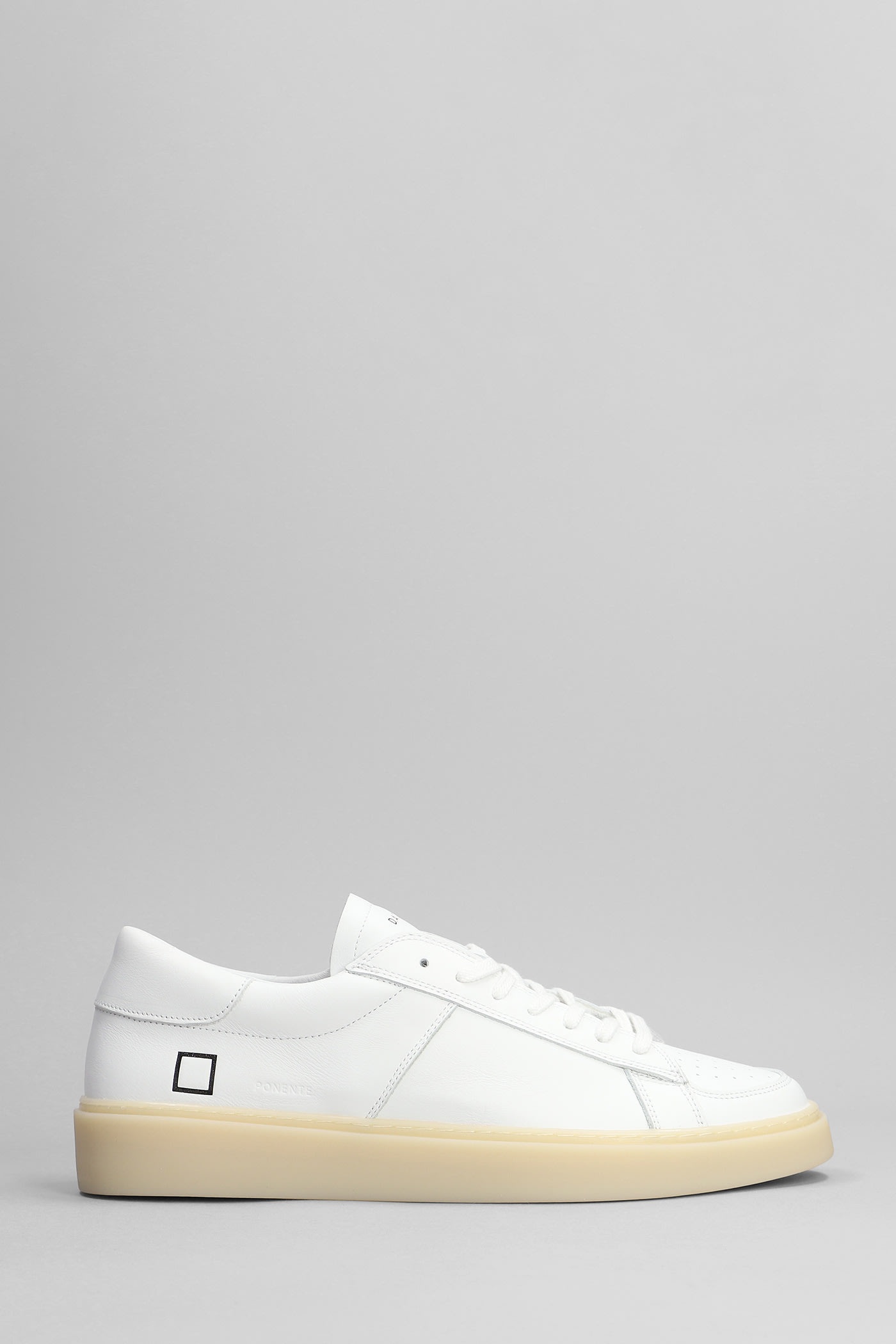 DATE PONENTE SNEAKERS IN WHITE LEATHER