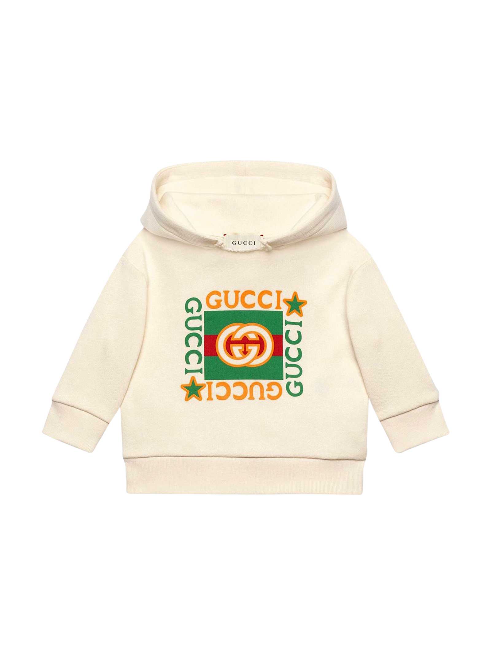 Gucci White Sweatshirt With Frontal Print