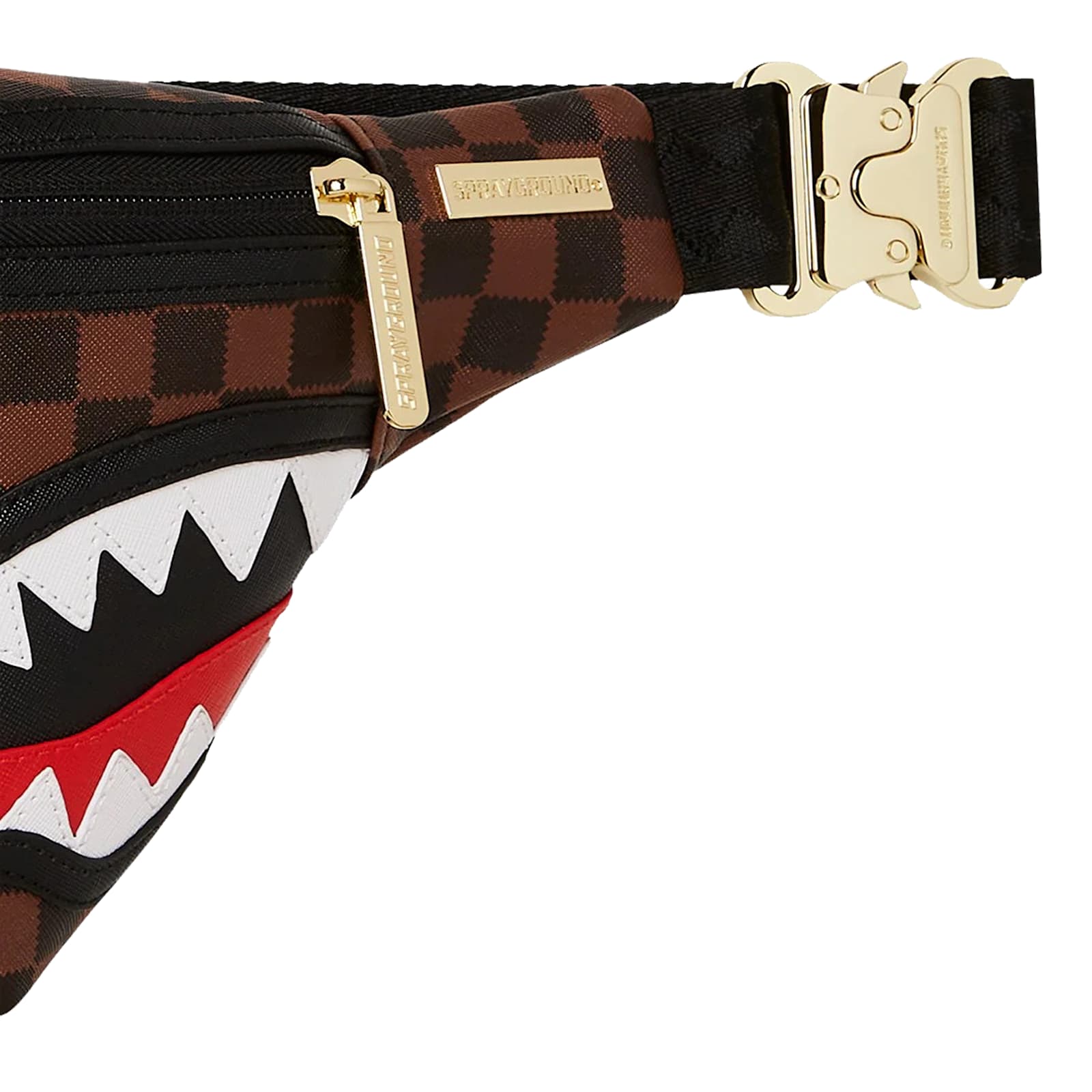 Sprayground Sawtooth Sharks In Paris Savvy Crossbody In Brown