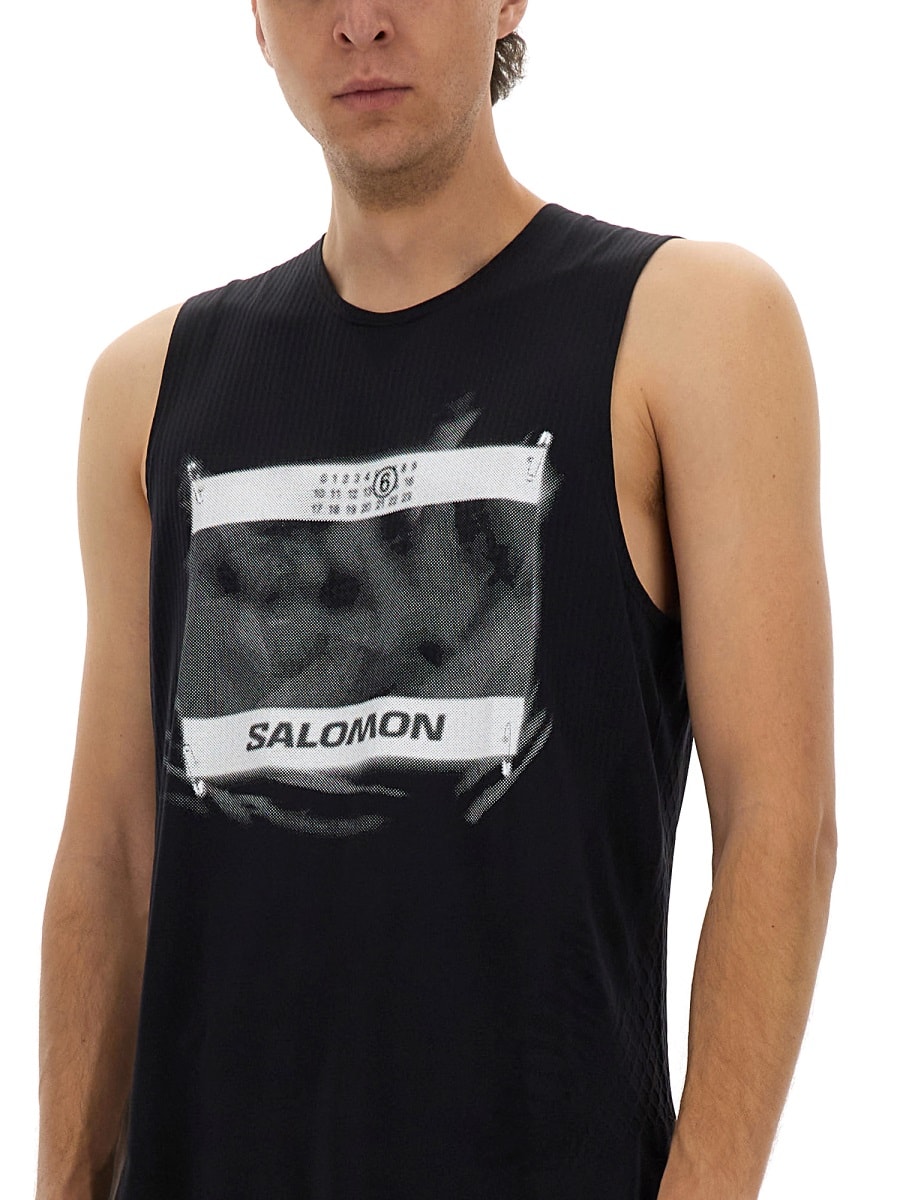 Mm6 Maison Margiela Mm6 X Salomon Edition Crewneck Tank Top Black