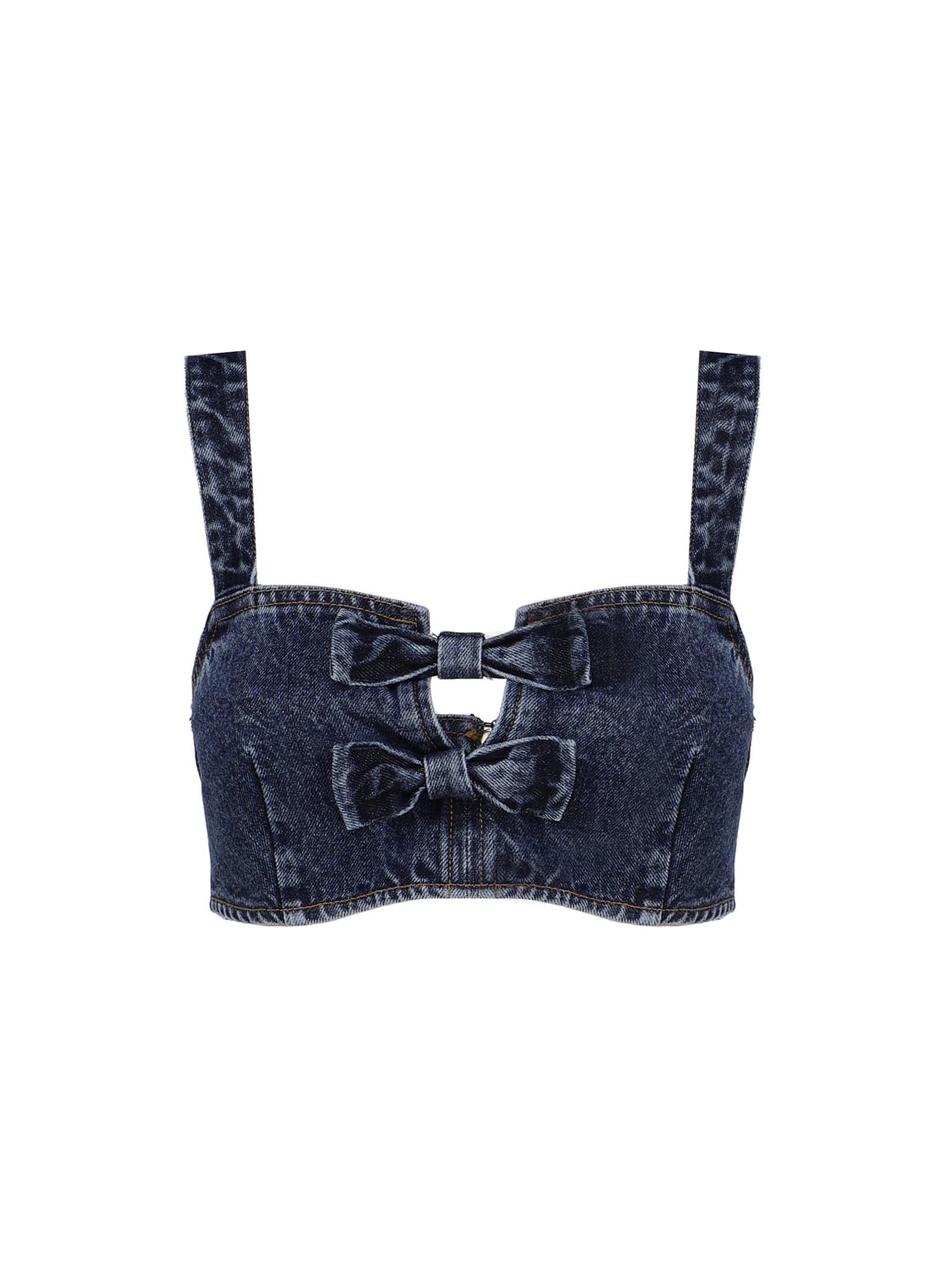 Denim Top With Bows