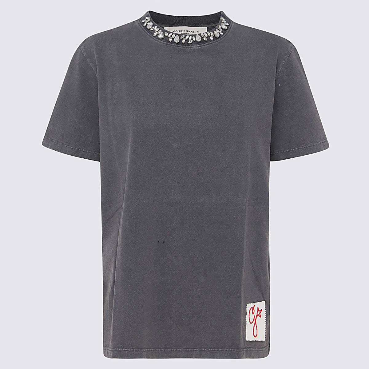 Shop Golden Goose Grey Cotton T-shirt