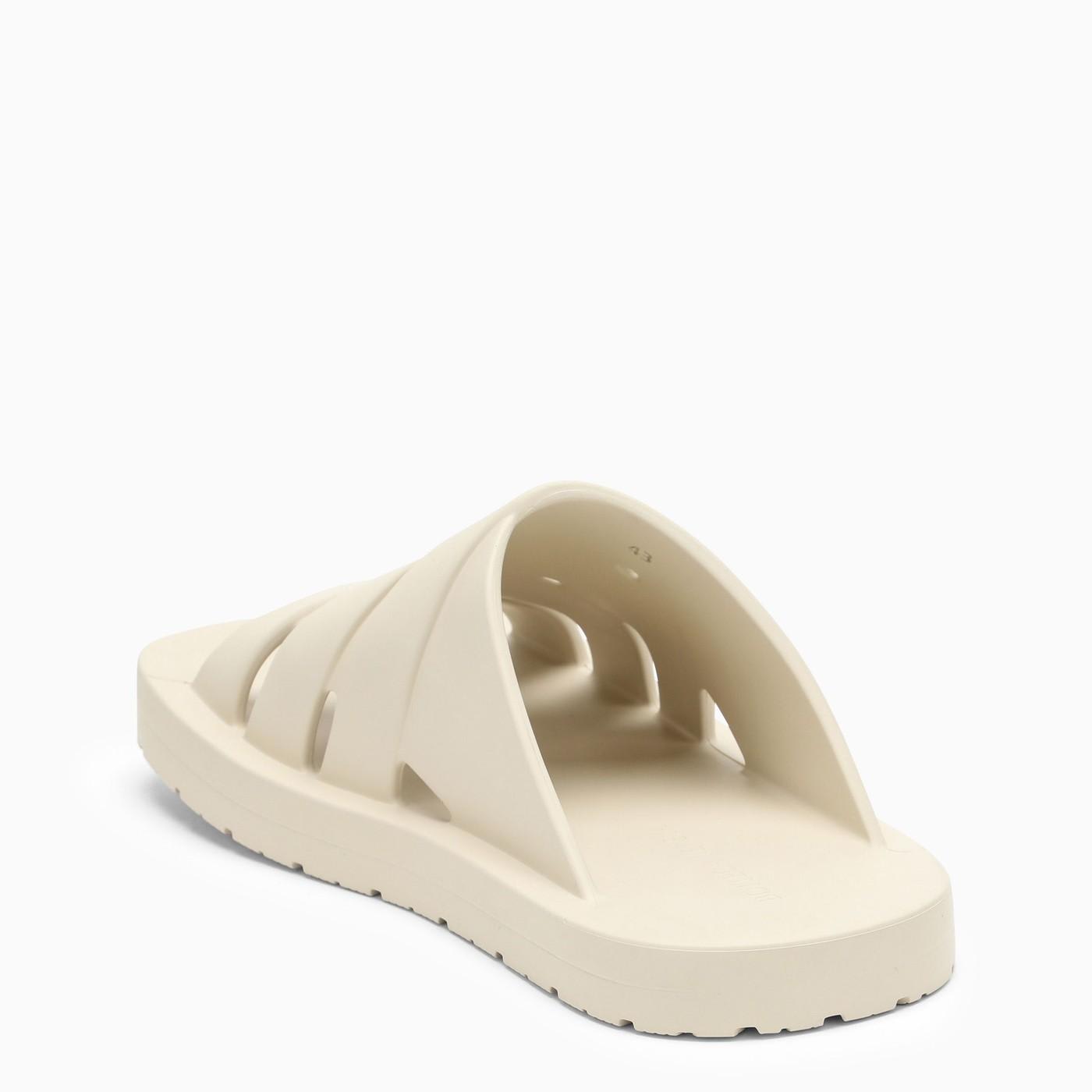Bottega Veneta Ivory-coloured Rubber Slide In Neutral