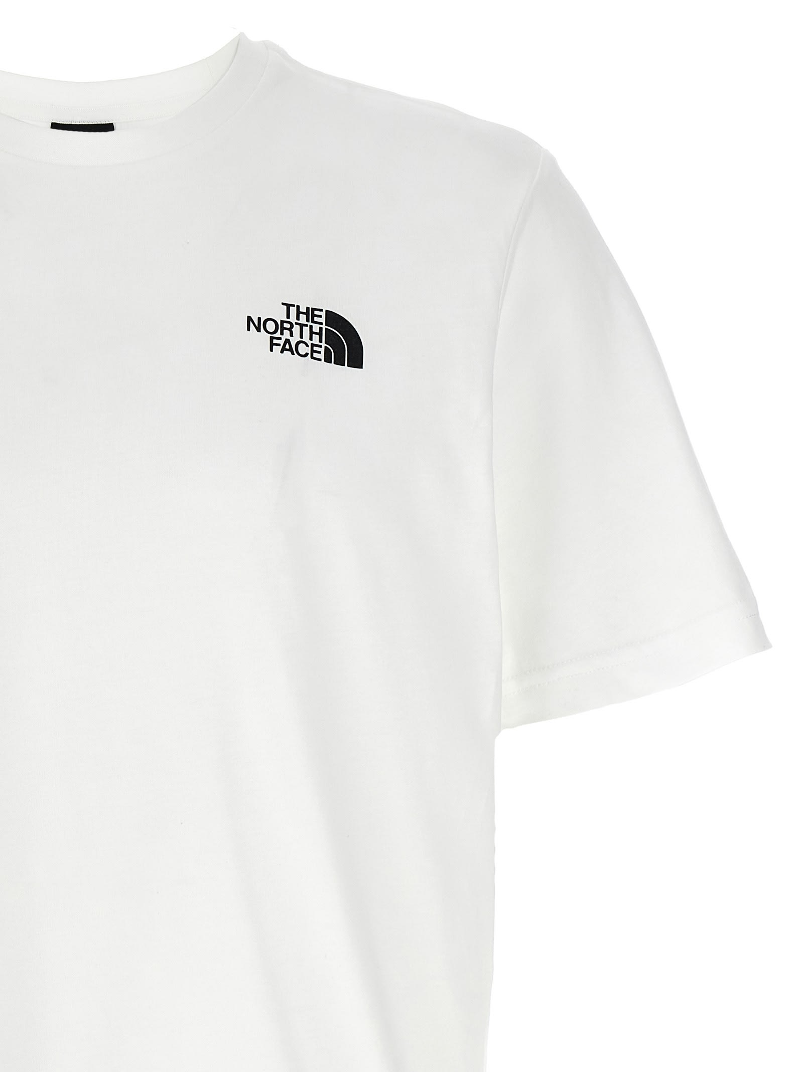 The North Face White T-shirt With Logo Printed On The Front And Back In Cotton Blend Man
