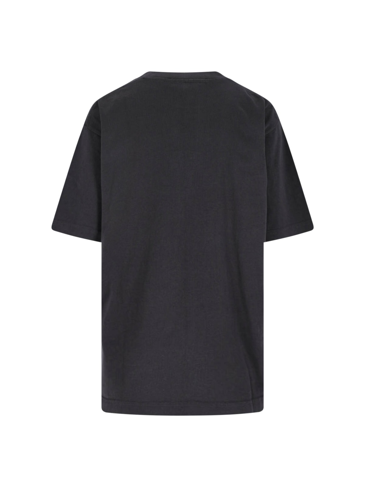 Alexander Wang Gray Embossed T-shirt In Black