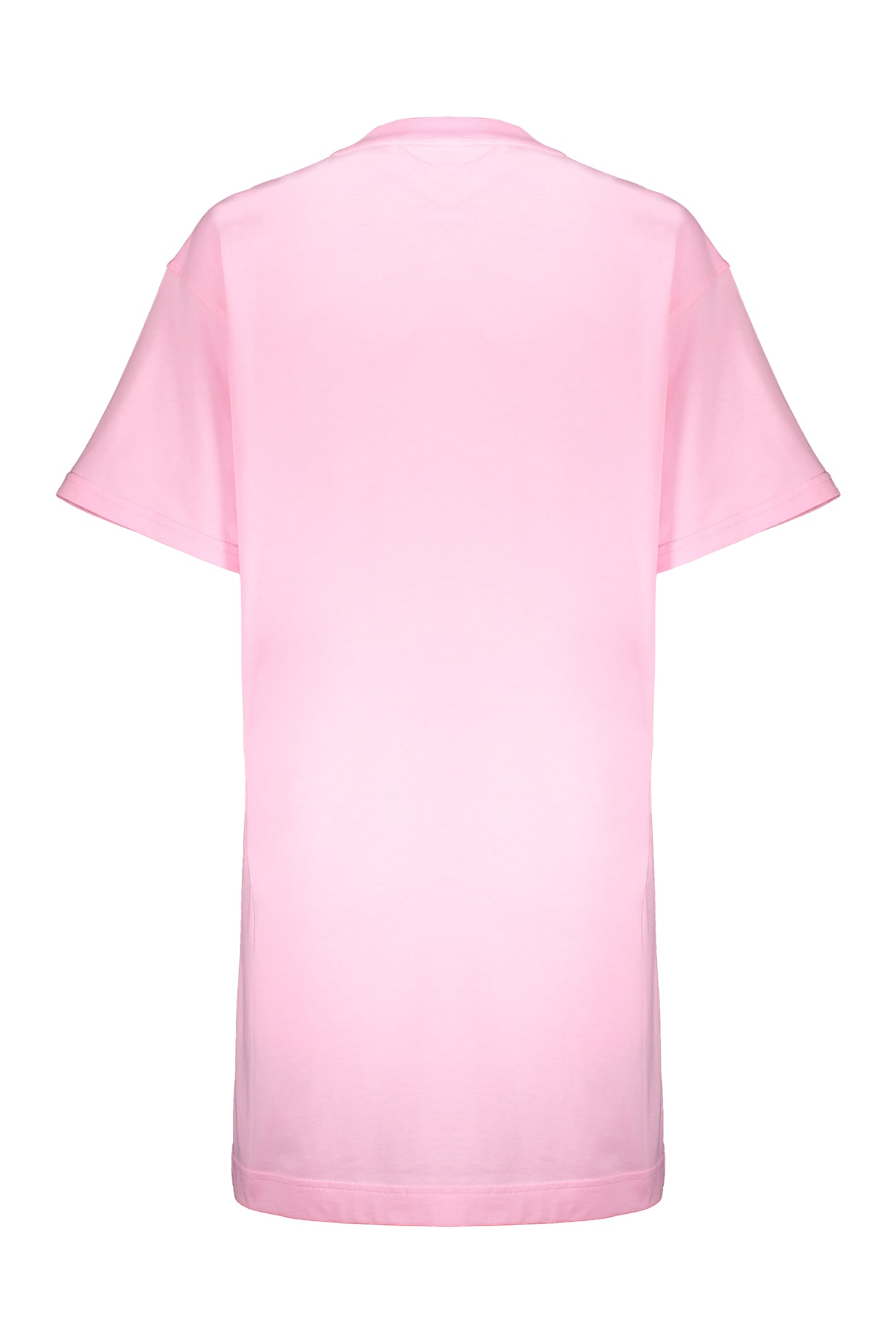 Moschino Mini Dress With Logo In Pink