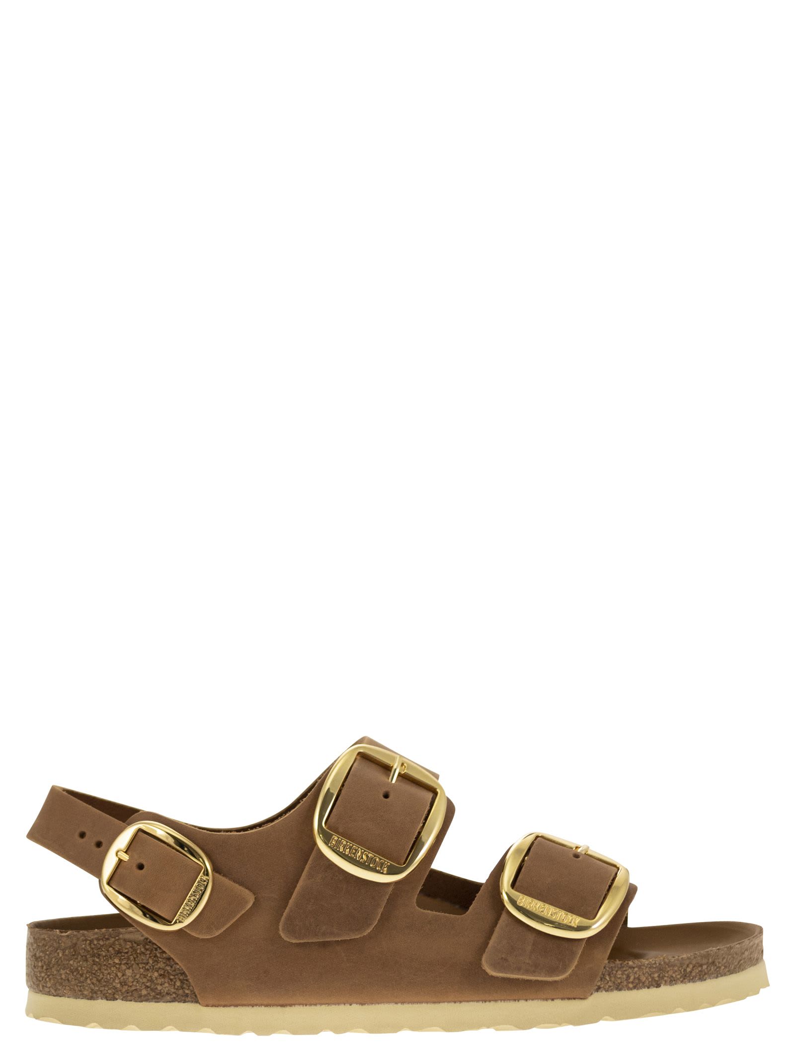Milano Big Buckle - Oiled Leather Sandal