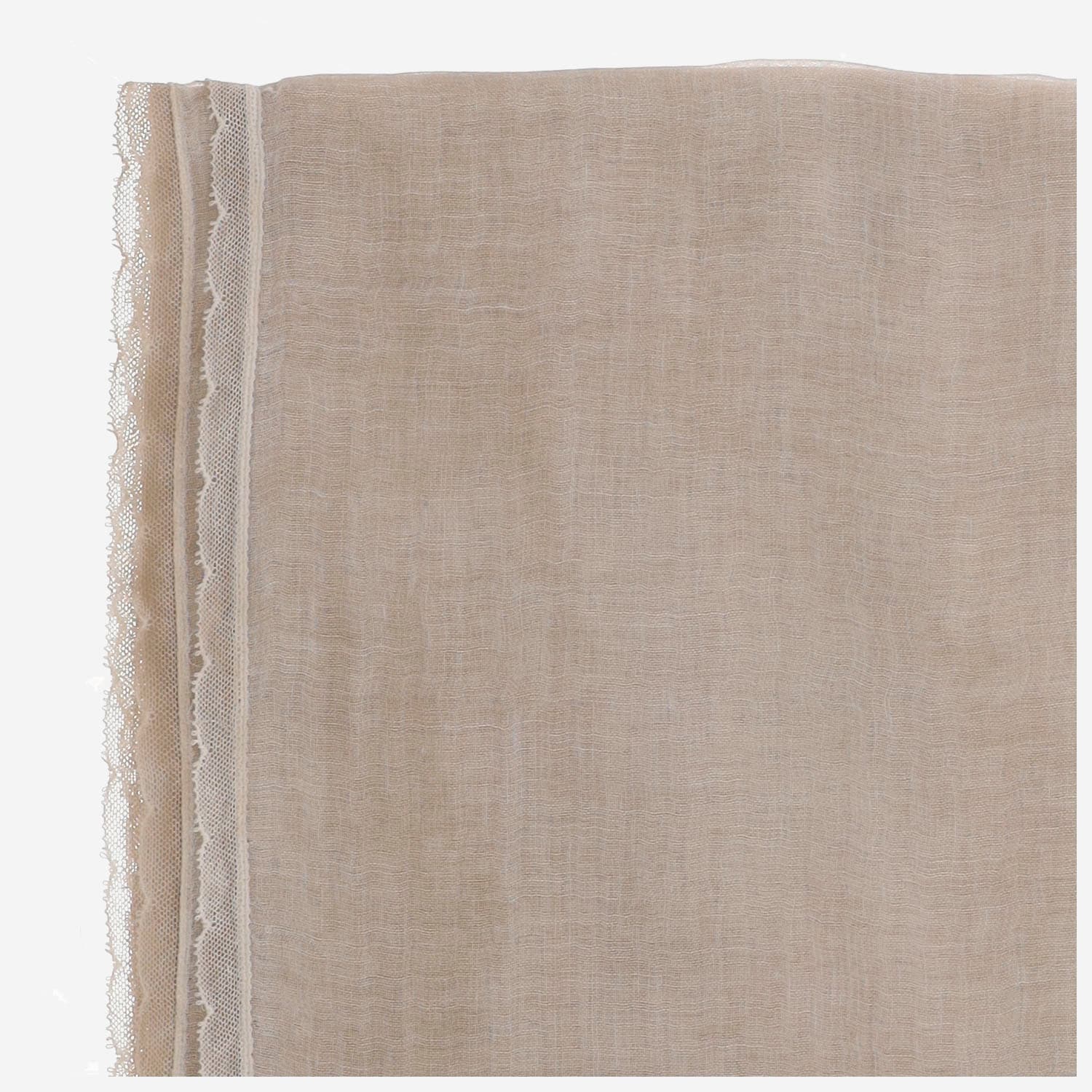 Faliero Sarti Rectangular Cashmere Blend Scarf With Lurex Accents In Beige