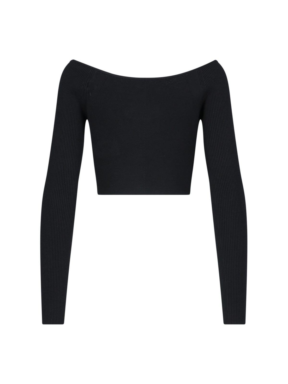 Shop Diesel M-vera-ls Crop Cut Out Top In Black