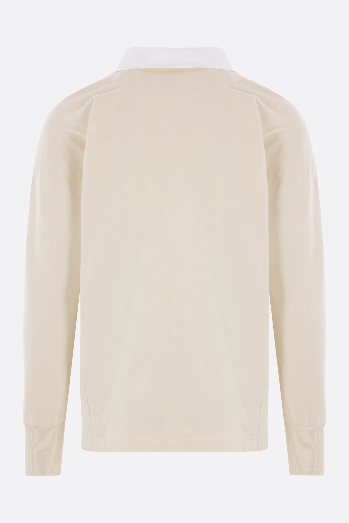 Maison Margiela Polo Shirt With Print In Ivory