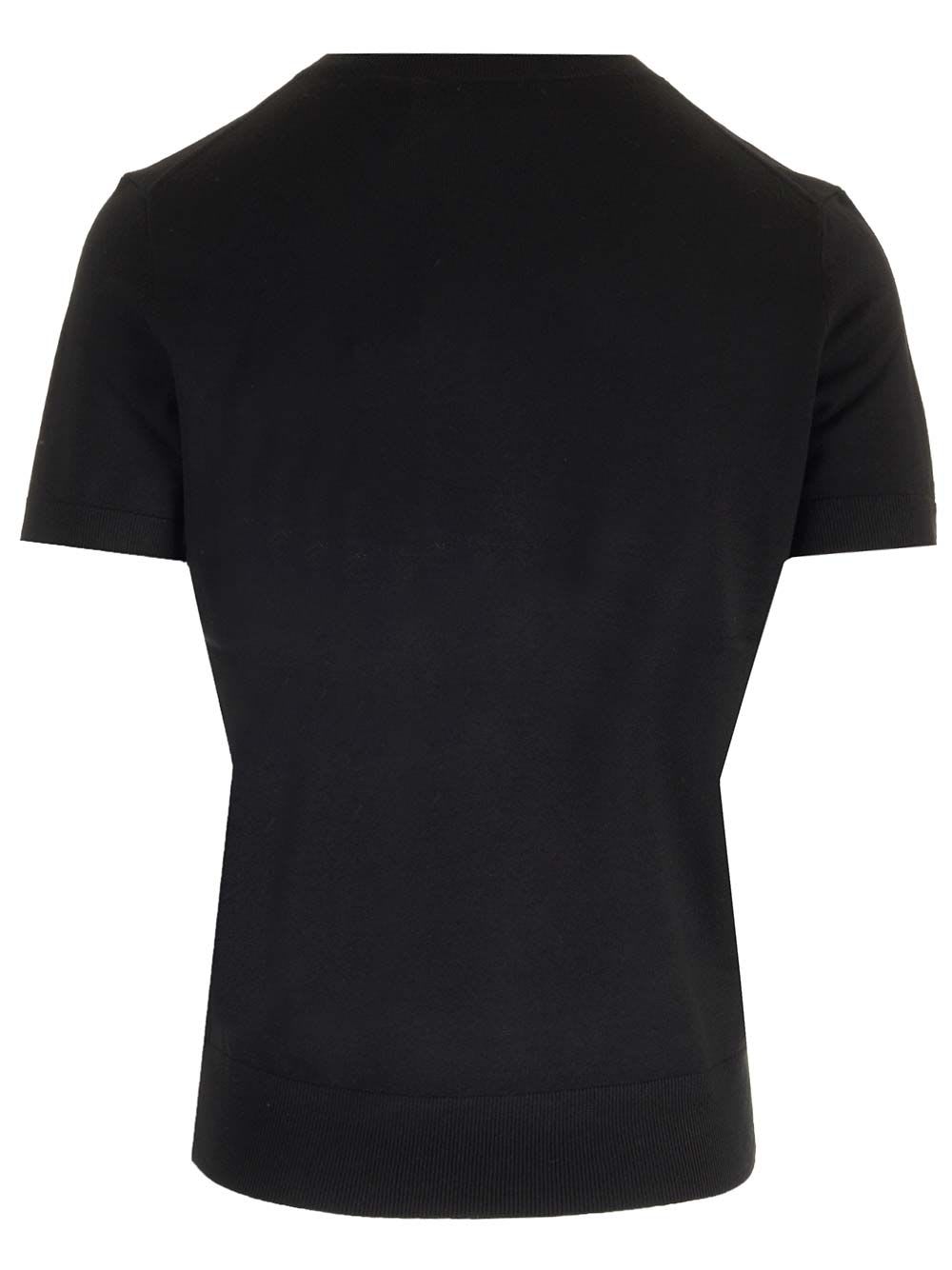 Shop Theory Black Short-sleeved Wool Sweater