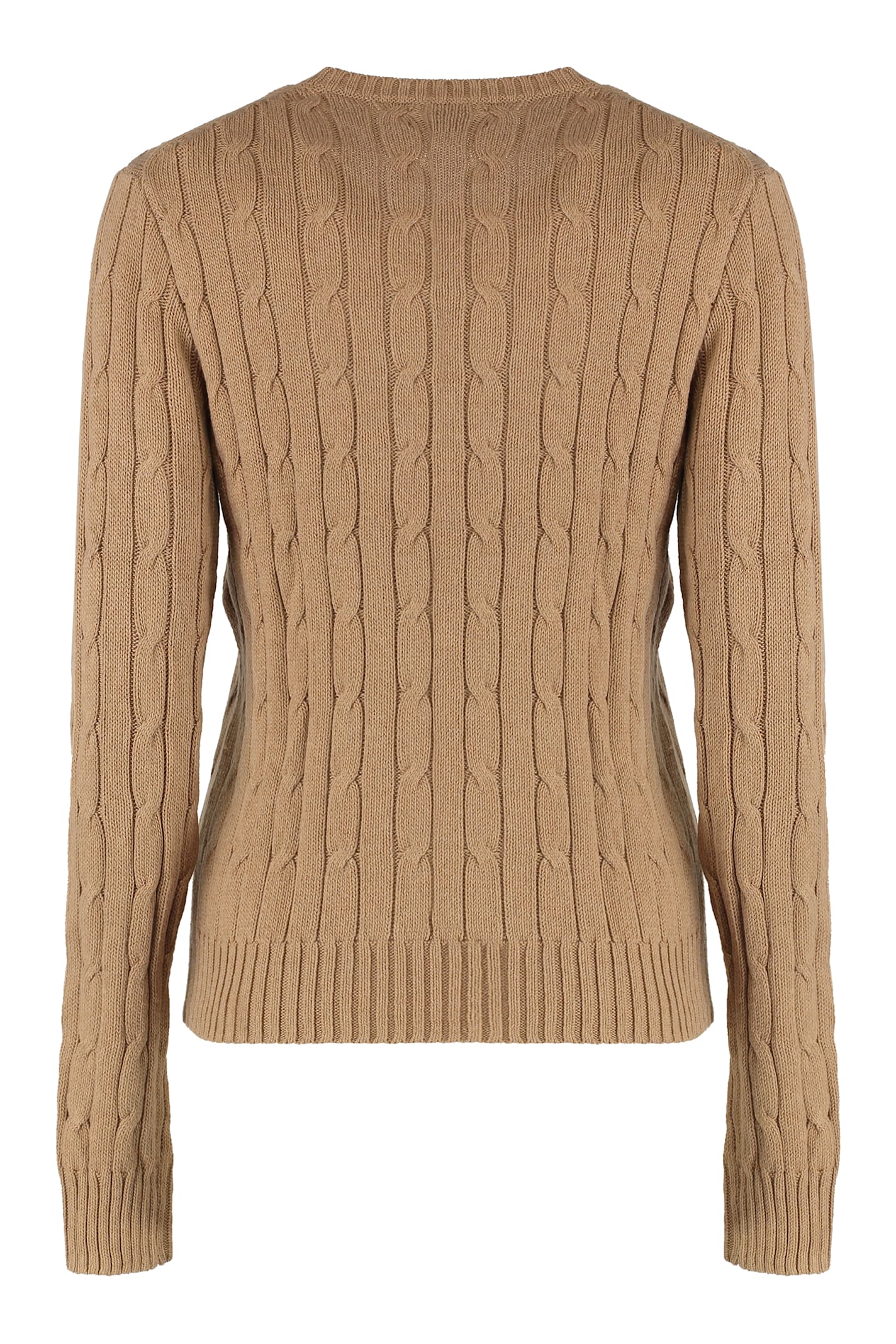 Polo Ralph Lauren Sweater In Cable Knit In Brown