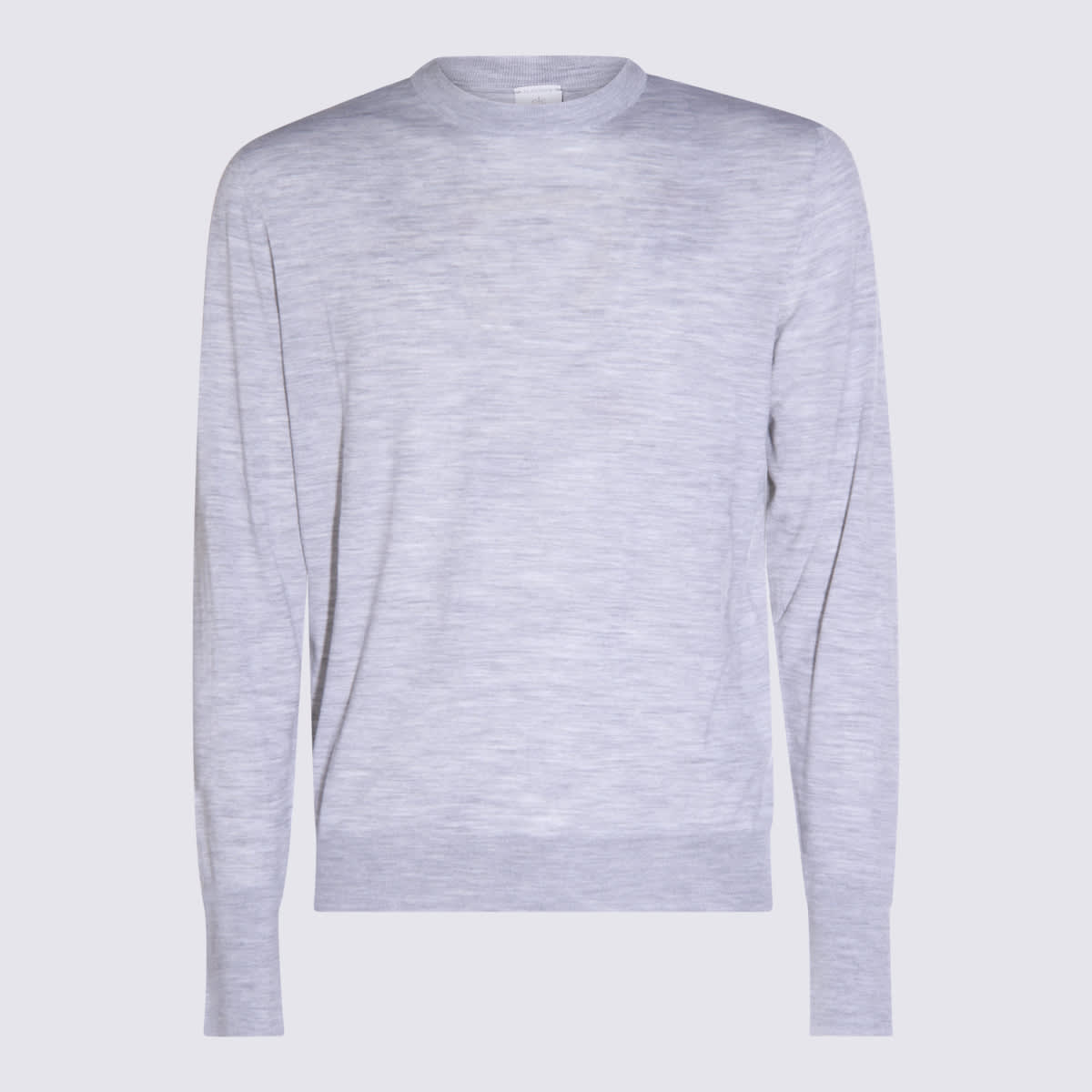 Eleventy Ribbed Crewneck Sweater Soft Texture In Gray