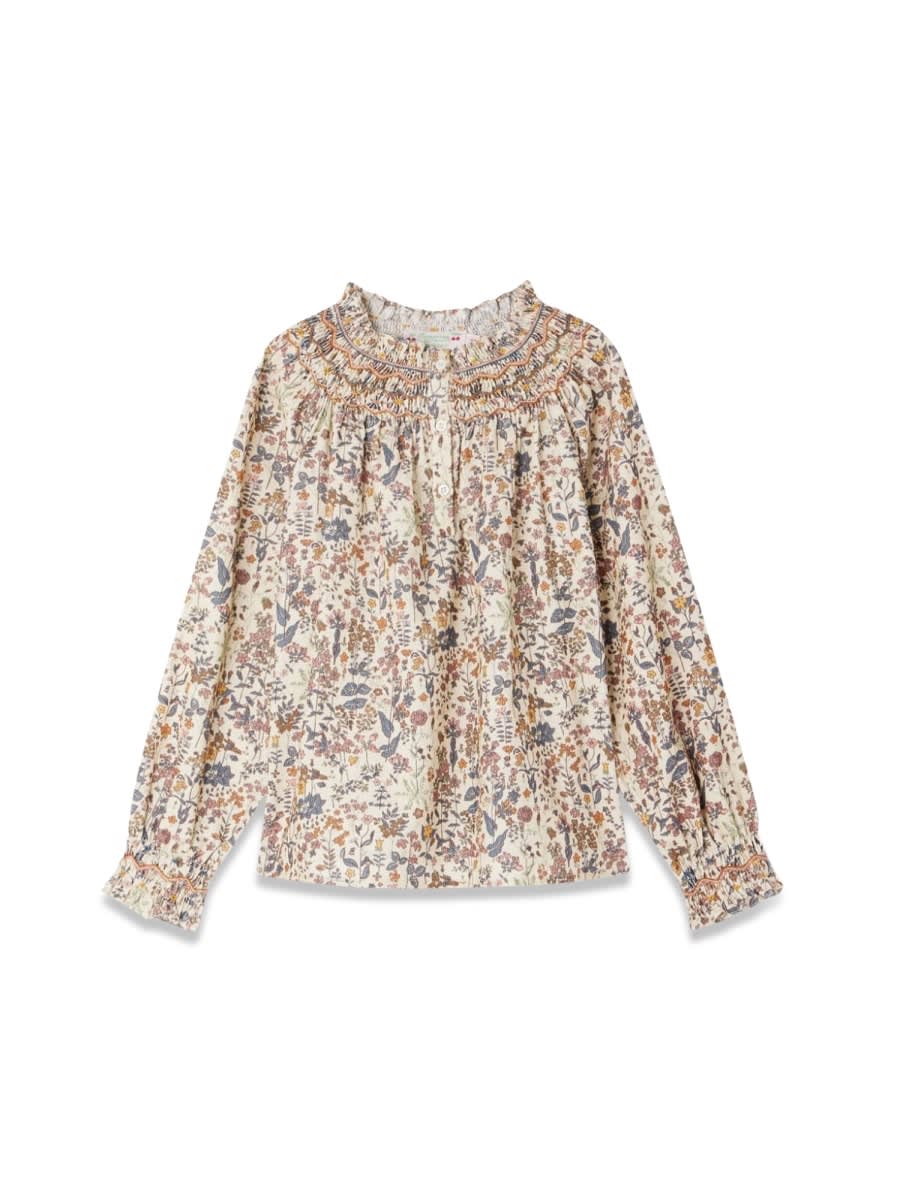 Shop Bonpoint Blouse Smockee Petal In Multicolour