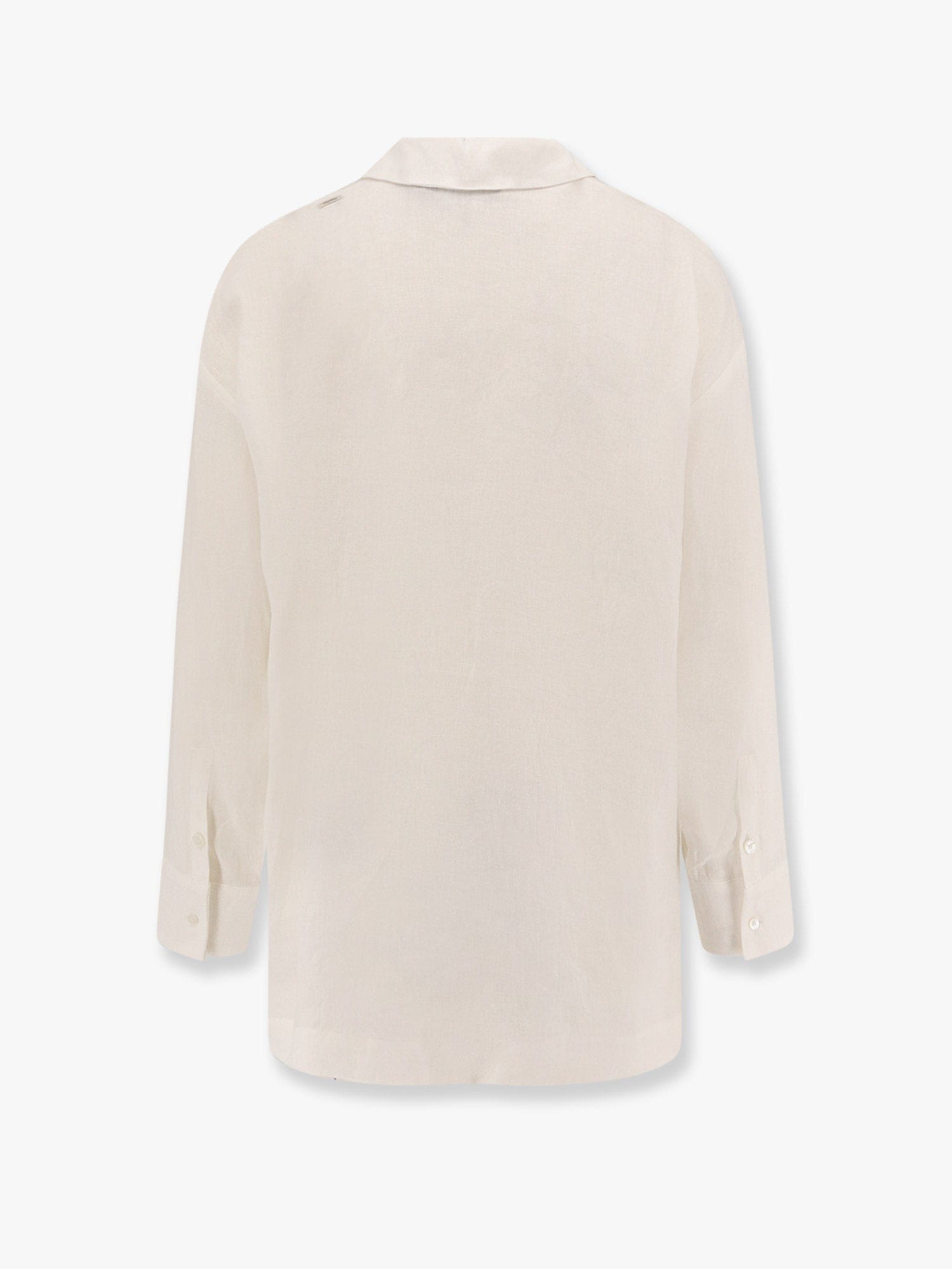 's Max Mara Linen Canvas Shirt In White