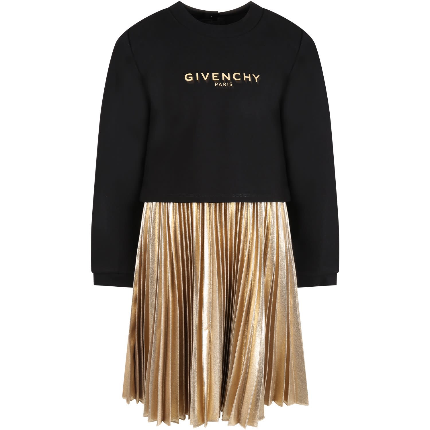 Givenchy Black And Gold Dress For Girl
